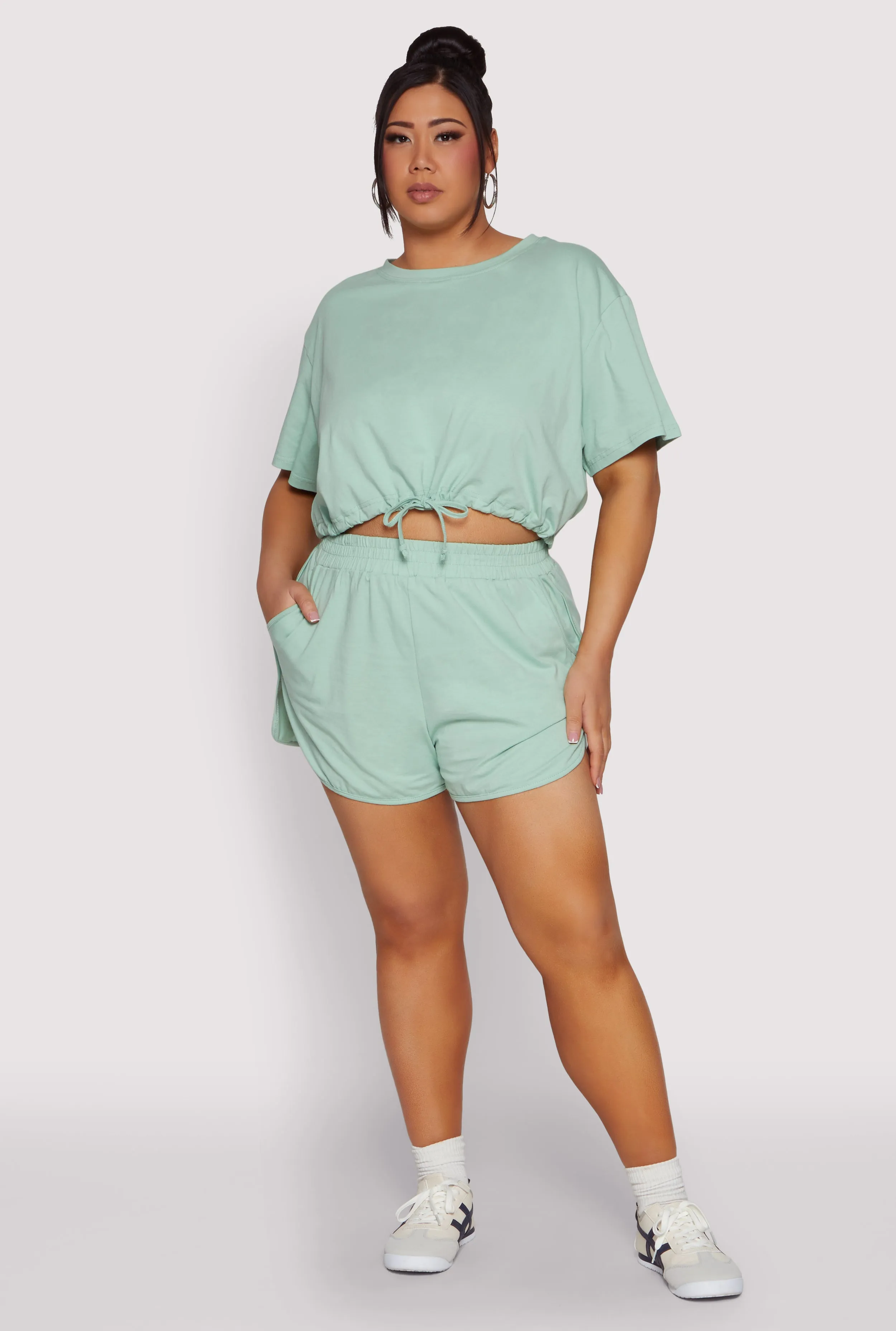 Plus Size Smocked Dolphin Shorts sold by Rainbow product image thumbnail 2