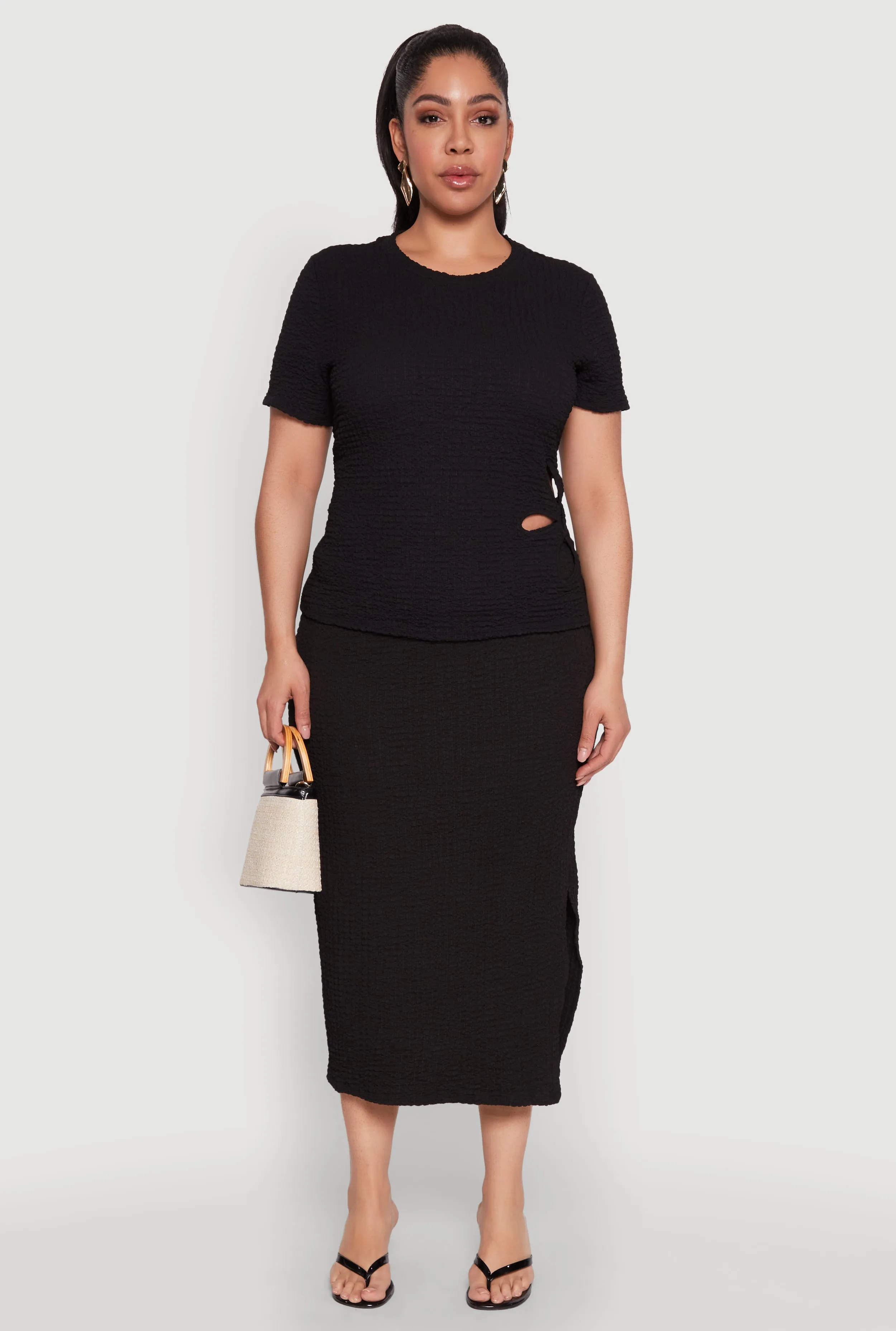 Plus Size Flower Cut Out Top sold by Rainbow product image thumbnail 3