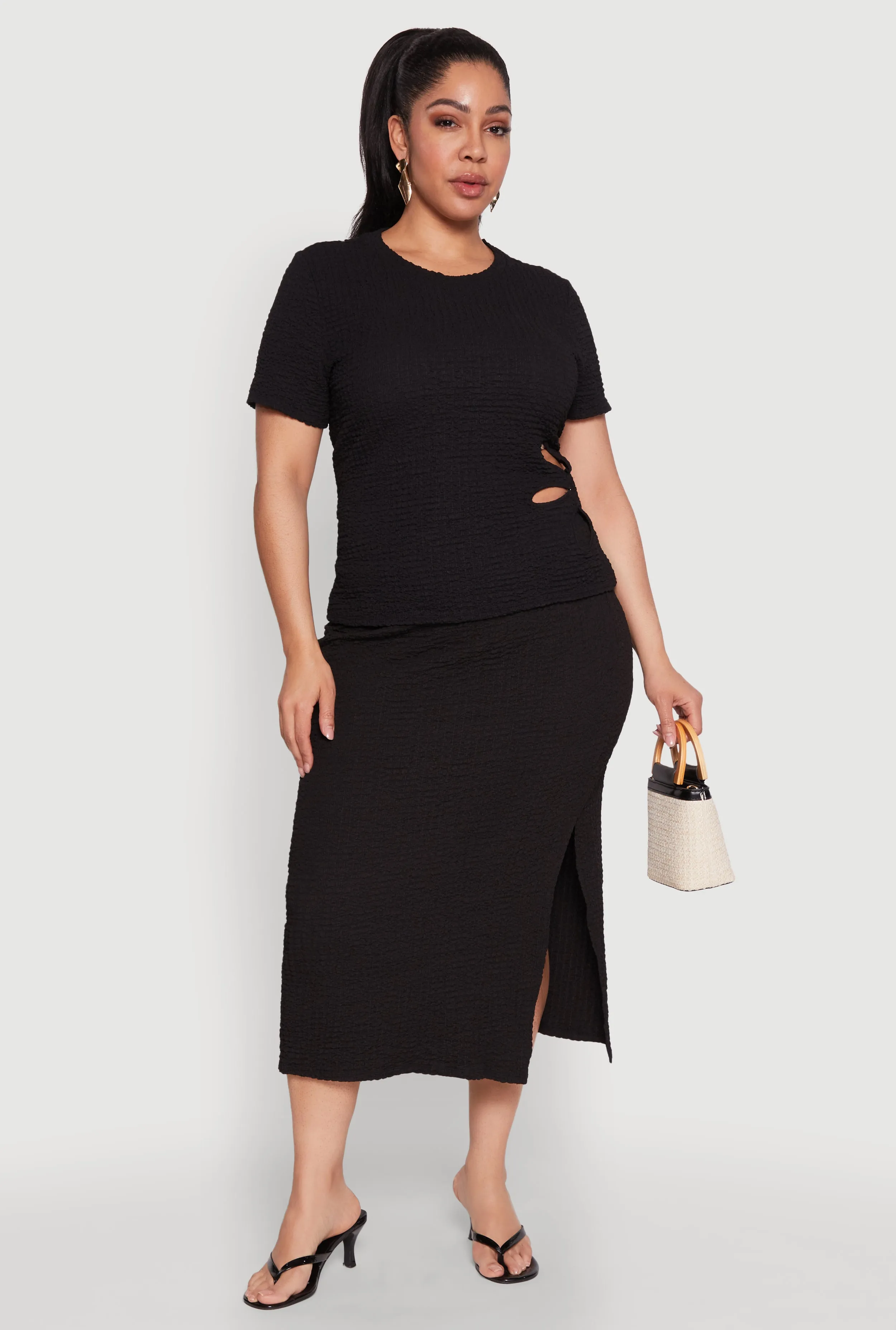 Plus Size Flower Cut Out Top sold by Rainbow product image thumbnail 2