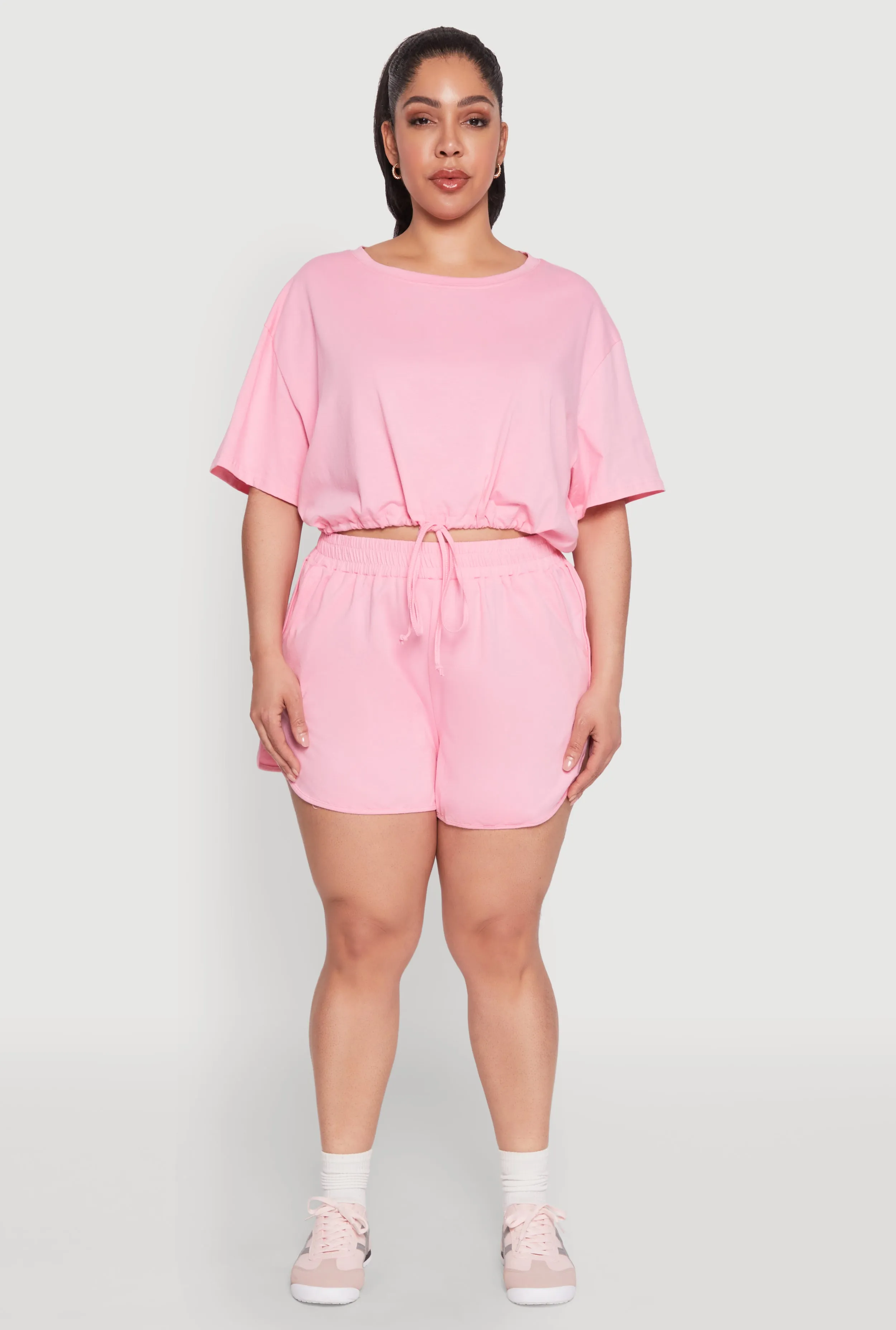 Plus Size Smocked Dolphin Shorts sold by Rainbow