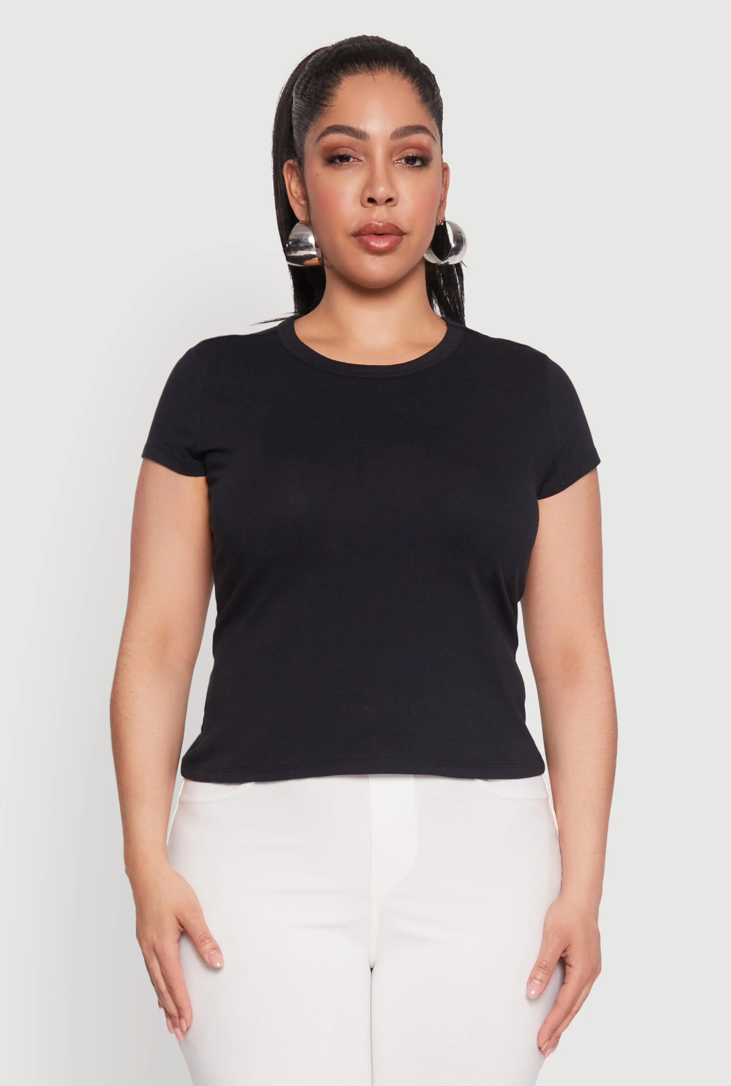 Plus Size Short Sleeve Crew Neck Tee sold by Rainbow product image thumbnail 2