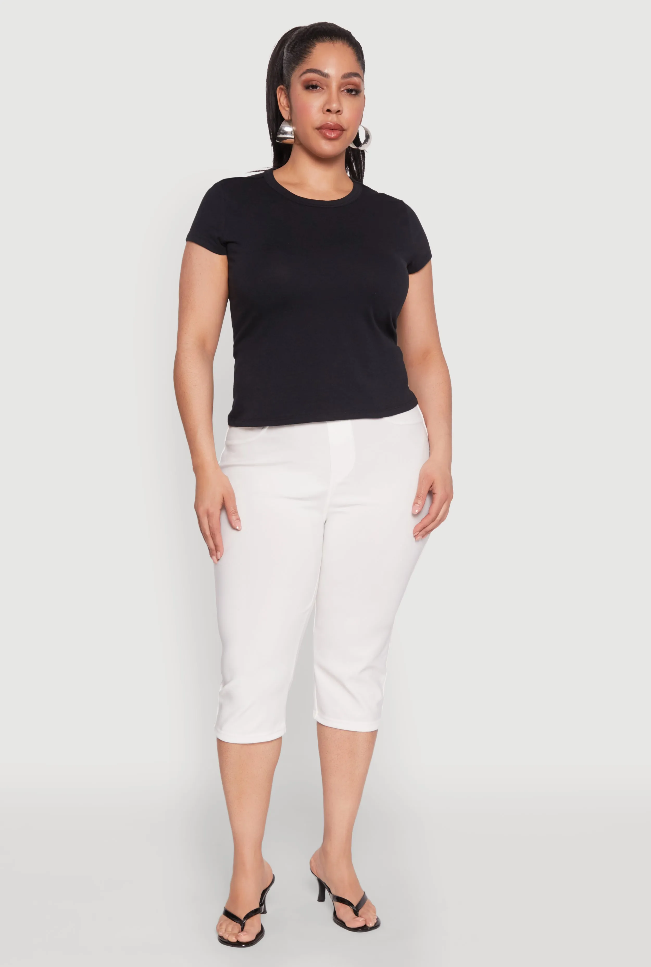 Plus Size Short Sleeve Crew Neck Tee sold by Rainbow product image thumbnail 3