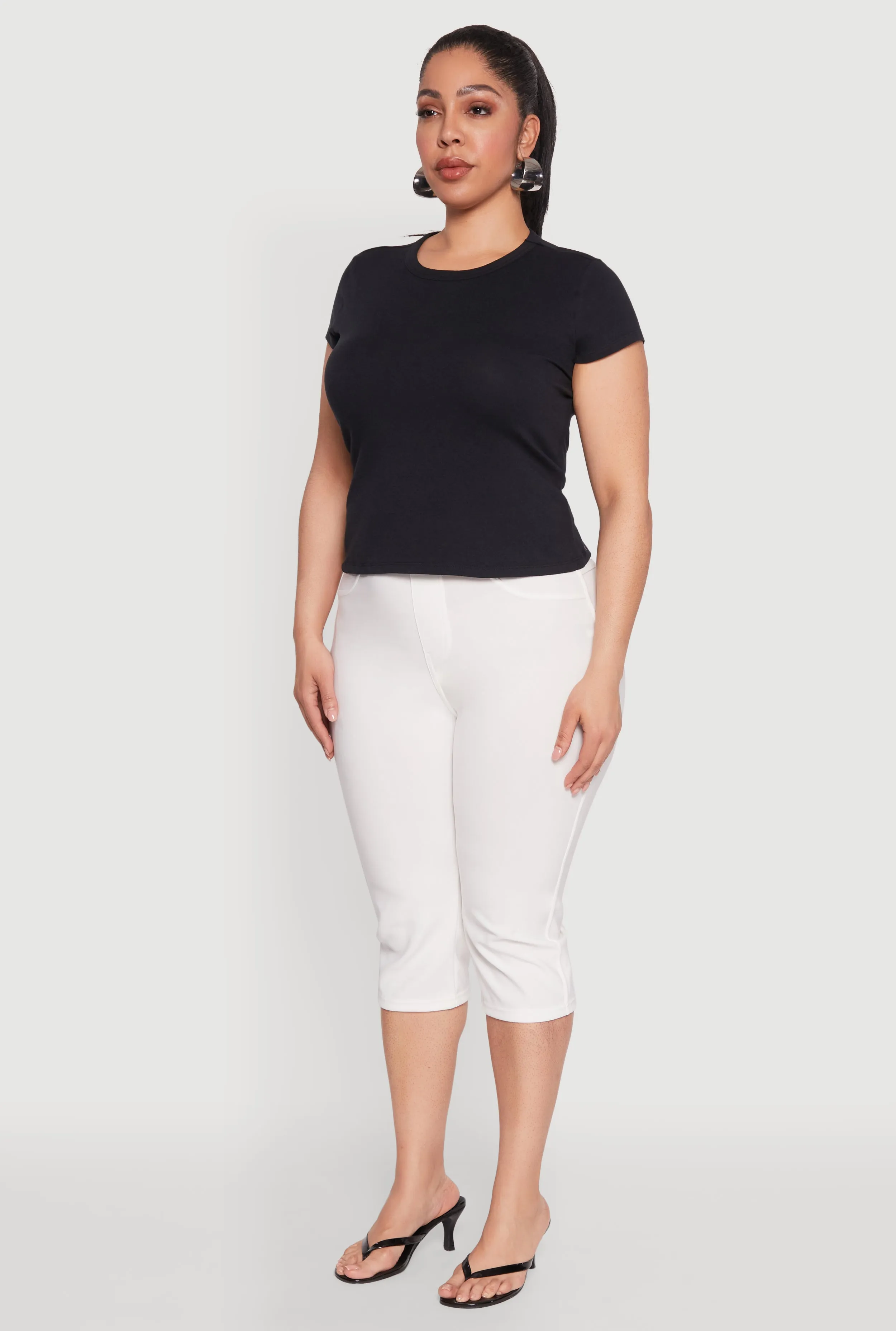 Plus Size Short Sleeve Crew Neck Tee sold by Rainbow product image thumbnail 5