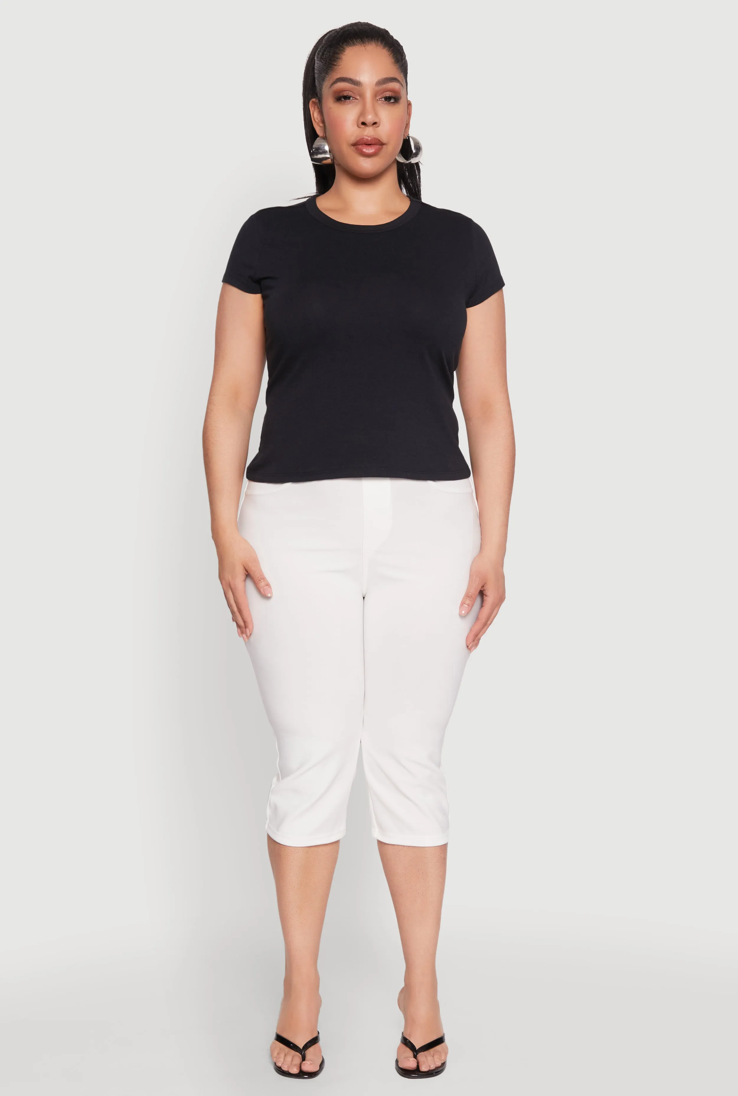 Plus Size Short Sleeve Crew Neck Tee sold by Rainbow