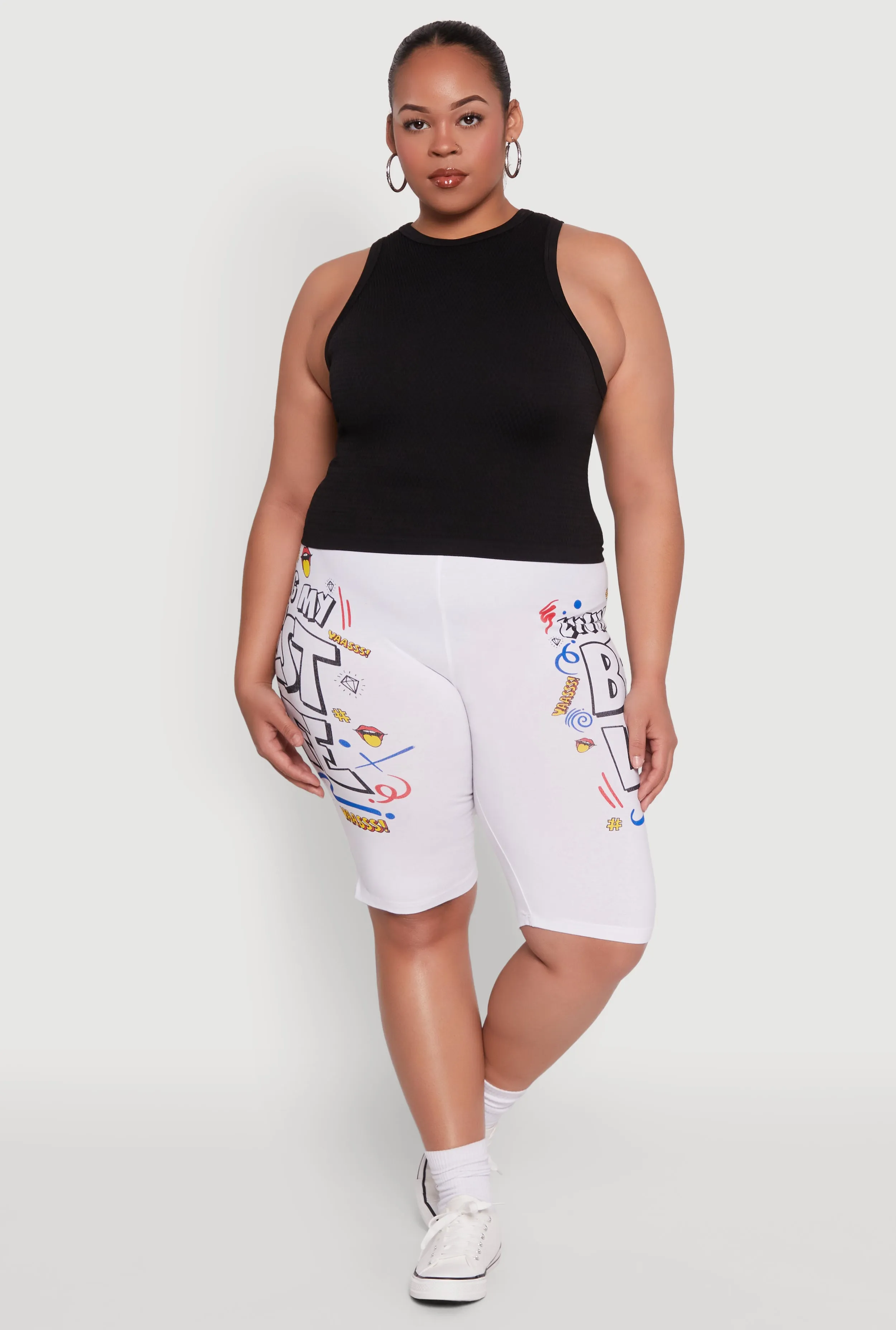 Plus Size Living My Best Life Graphic Shorts sold by Rainbow product image thumbnail 2