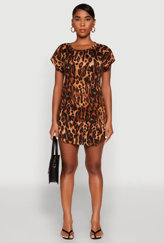 Leopard Print Shift Dress sold by Rainbow