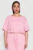 Plus Size Daisy Drawstring Hem Crop Top sold by Rainbow