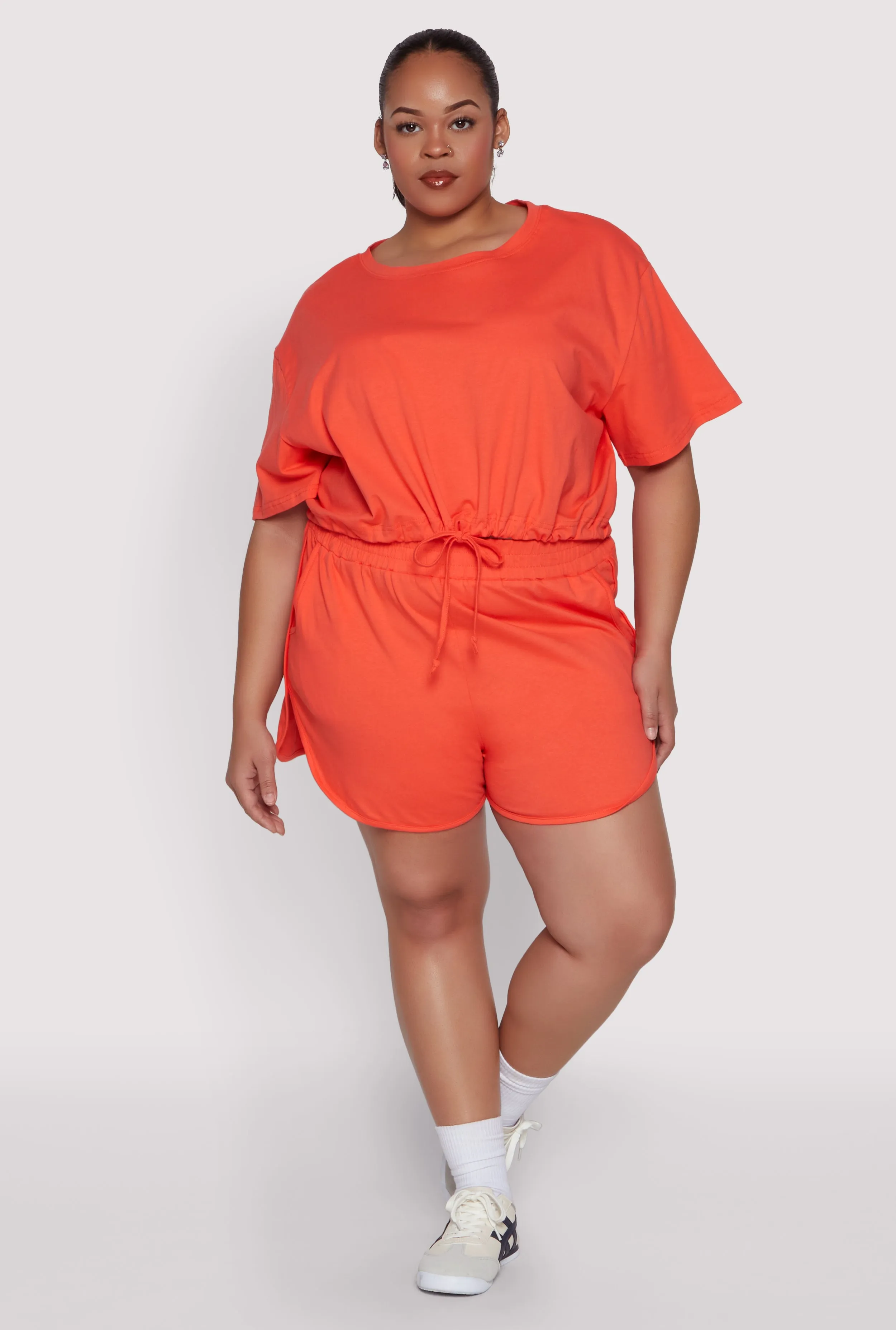 Plus Size Daisy Drawstring Hem Crop Top sold by Rainbow product image thumbnail 3