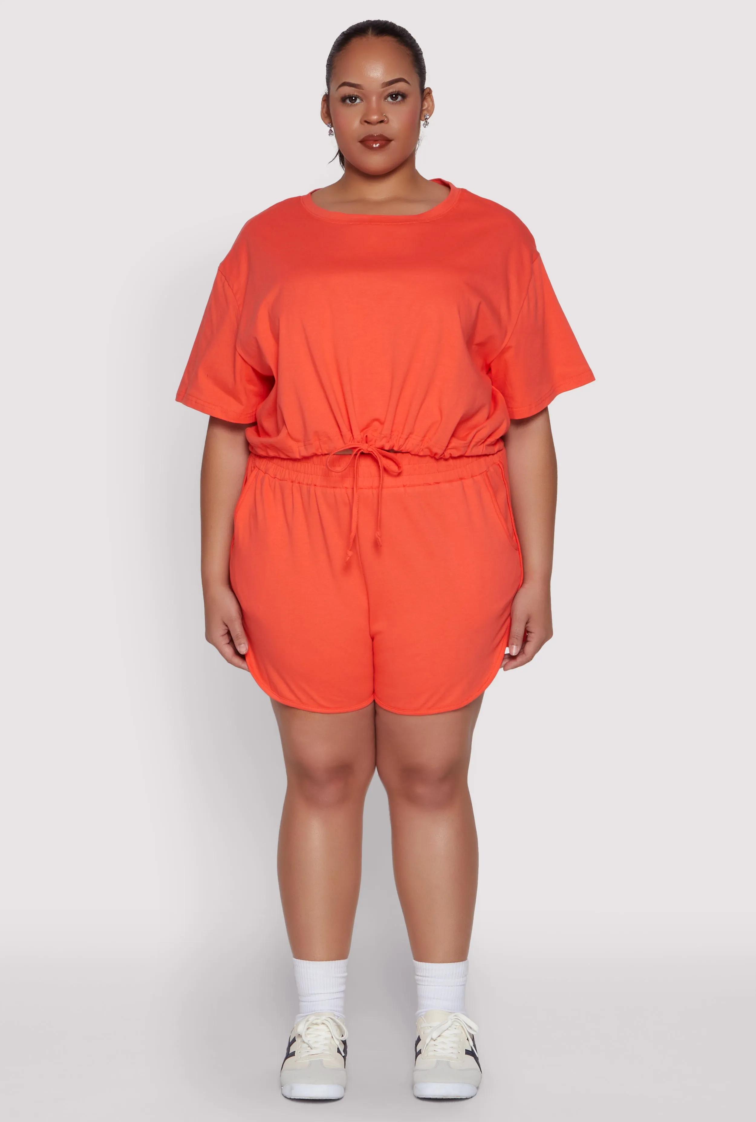 Plus Size Daisy Drawstring Hem Crop Top sold by Rainbow product image thumbnail 2