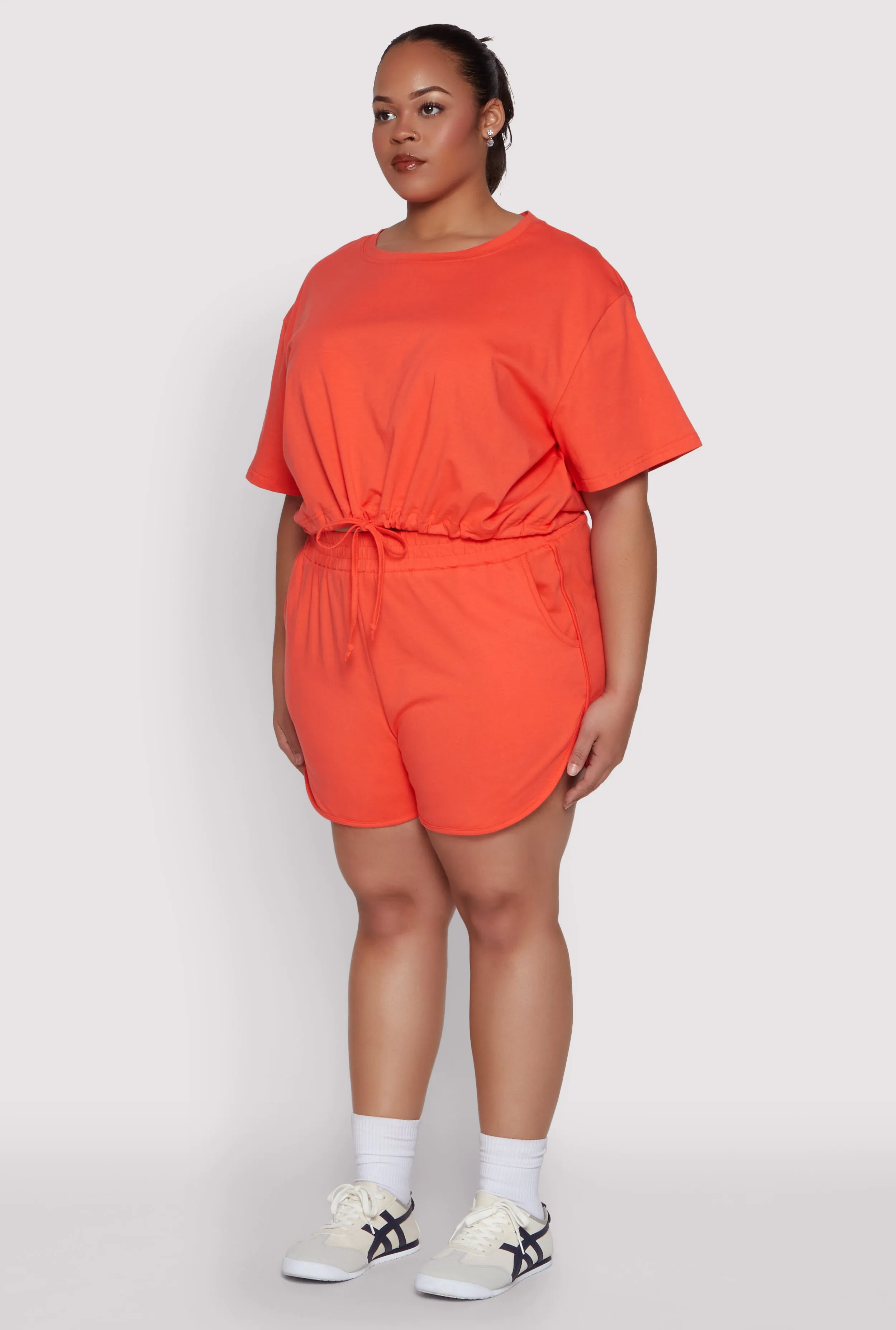 Plus Size Daisy Drawstring Hem Crop Top sold by Rainbow product image thumbnail 5