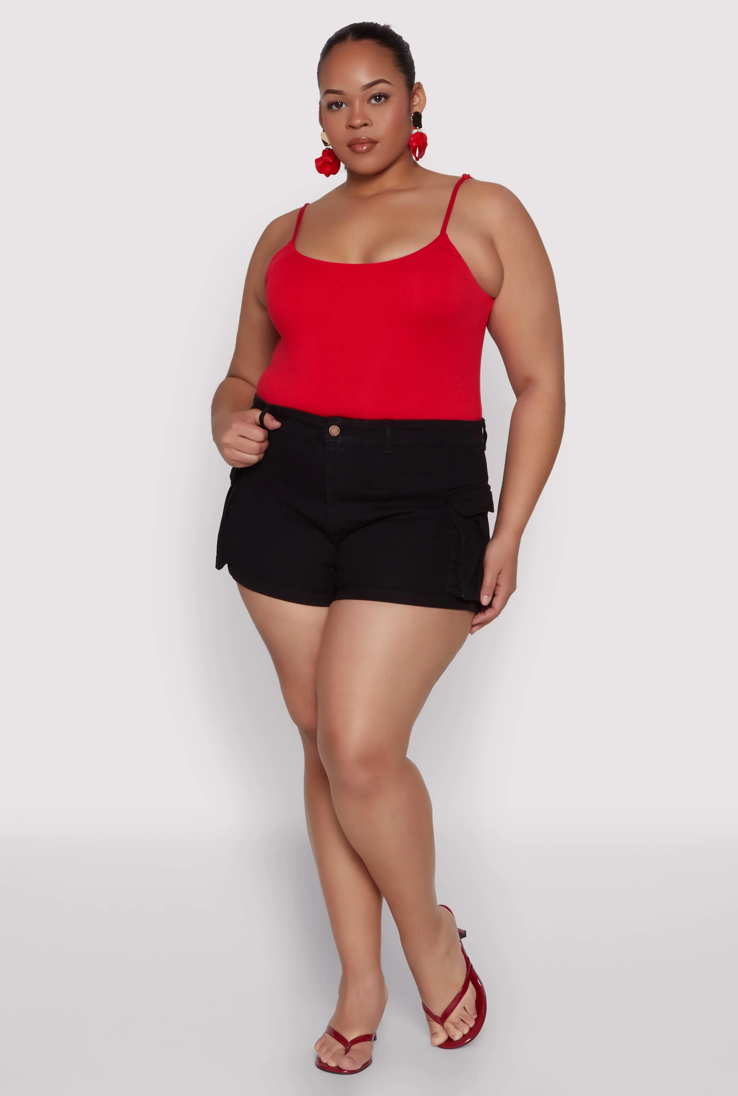 Plus Size Daisy Denim Cargo Shorts sold by Rainbow product image thumbnail 2