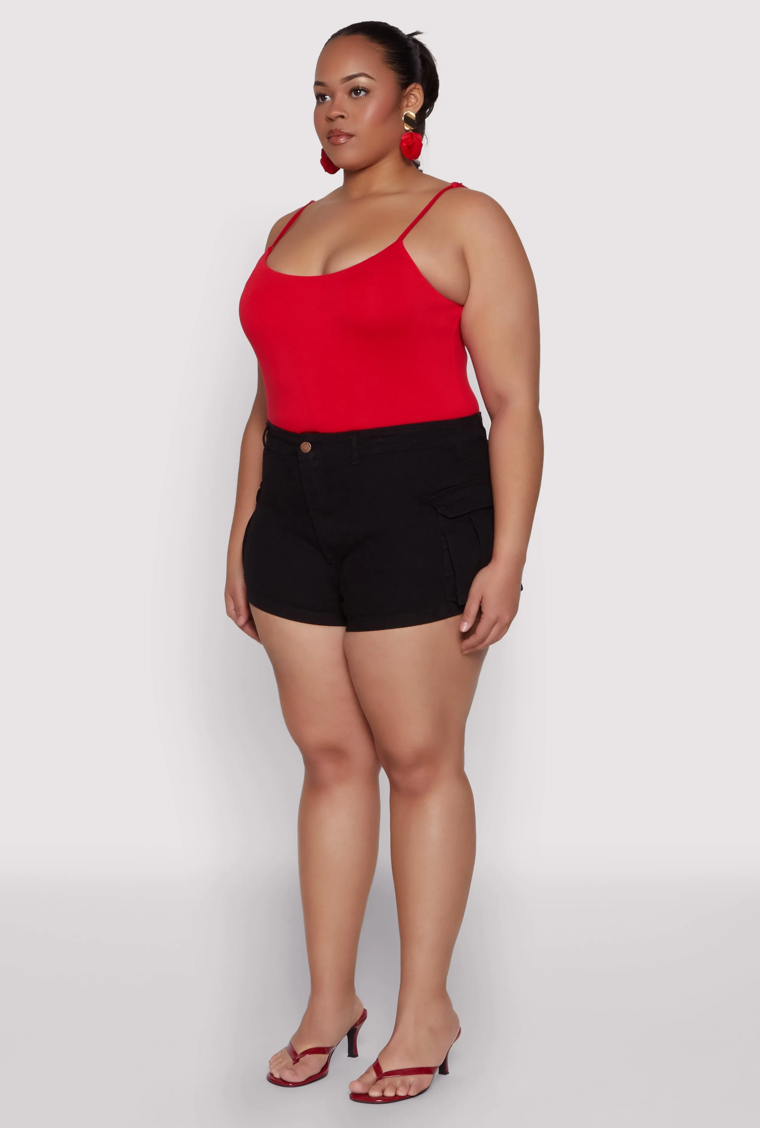 Plus Size Daisy Denim Cargo Shorts sold by Rainbow product image thumbnail 3