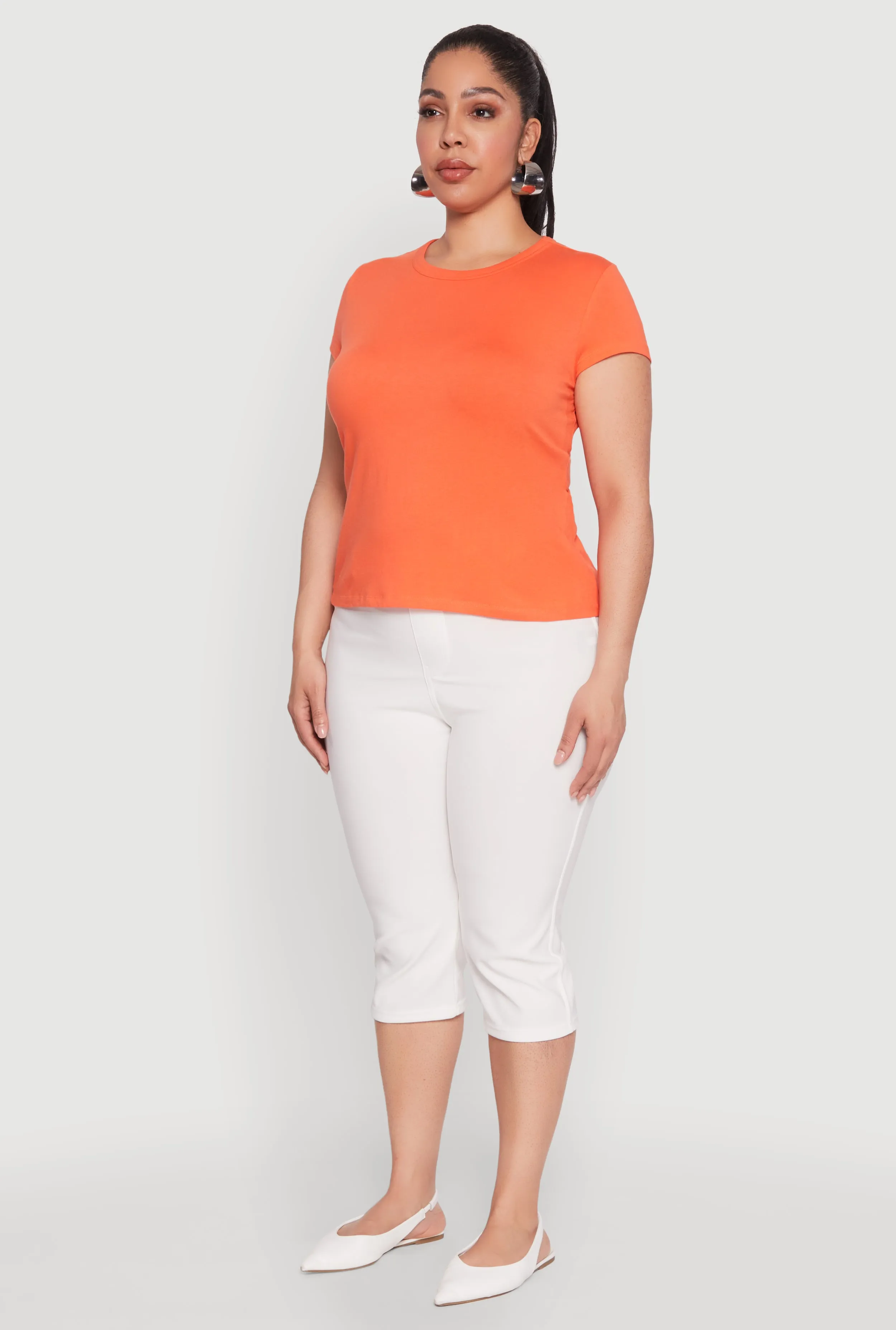 Plus Size Short Sleeve Crew Neck Tee sold by Rainbow product image thumbnail 5