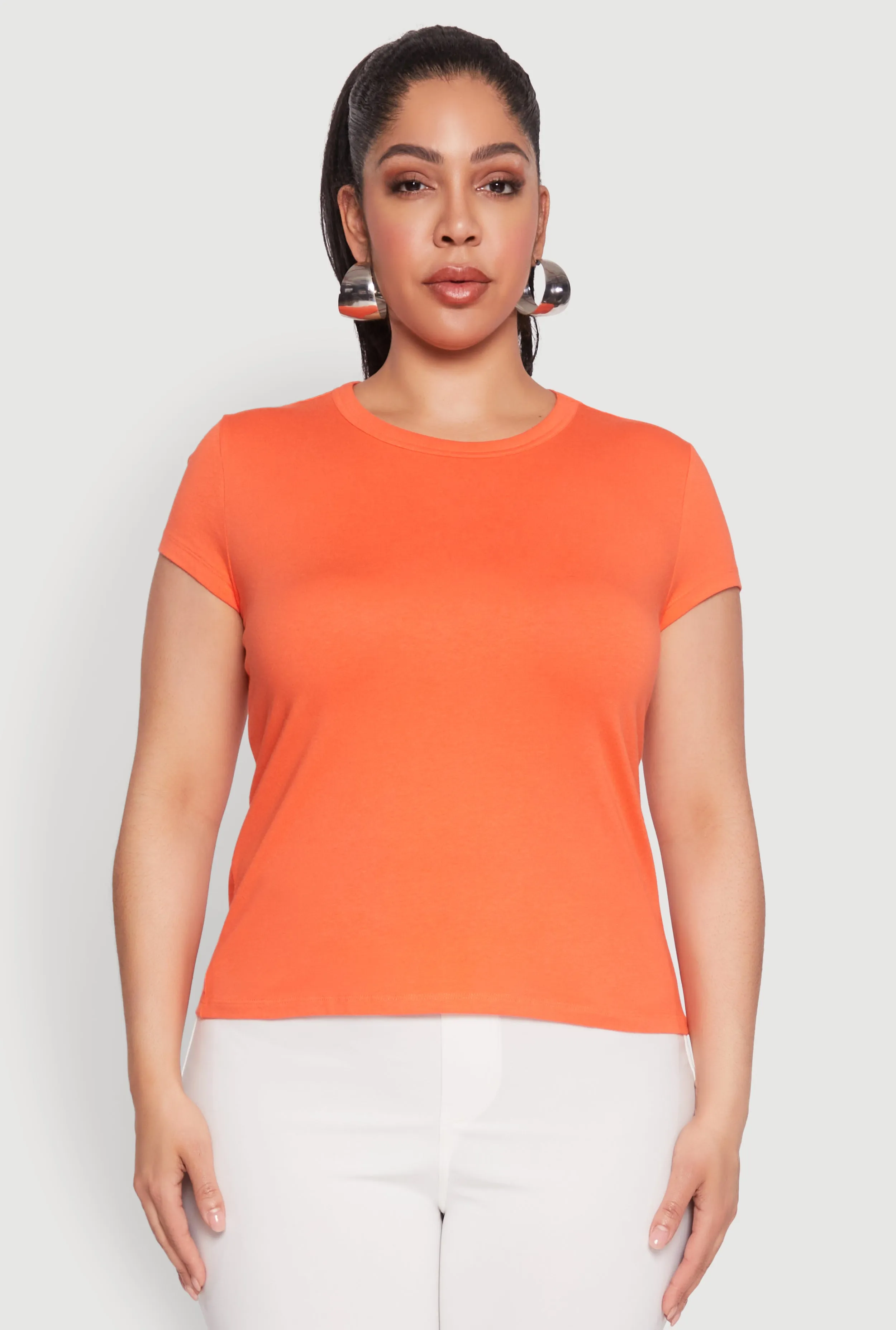 Plus Size Short Sleeve Crew Neck Tee sold by Rainbow product image thumbnail 2