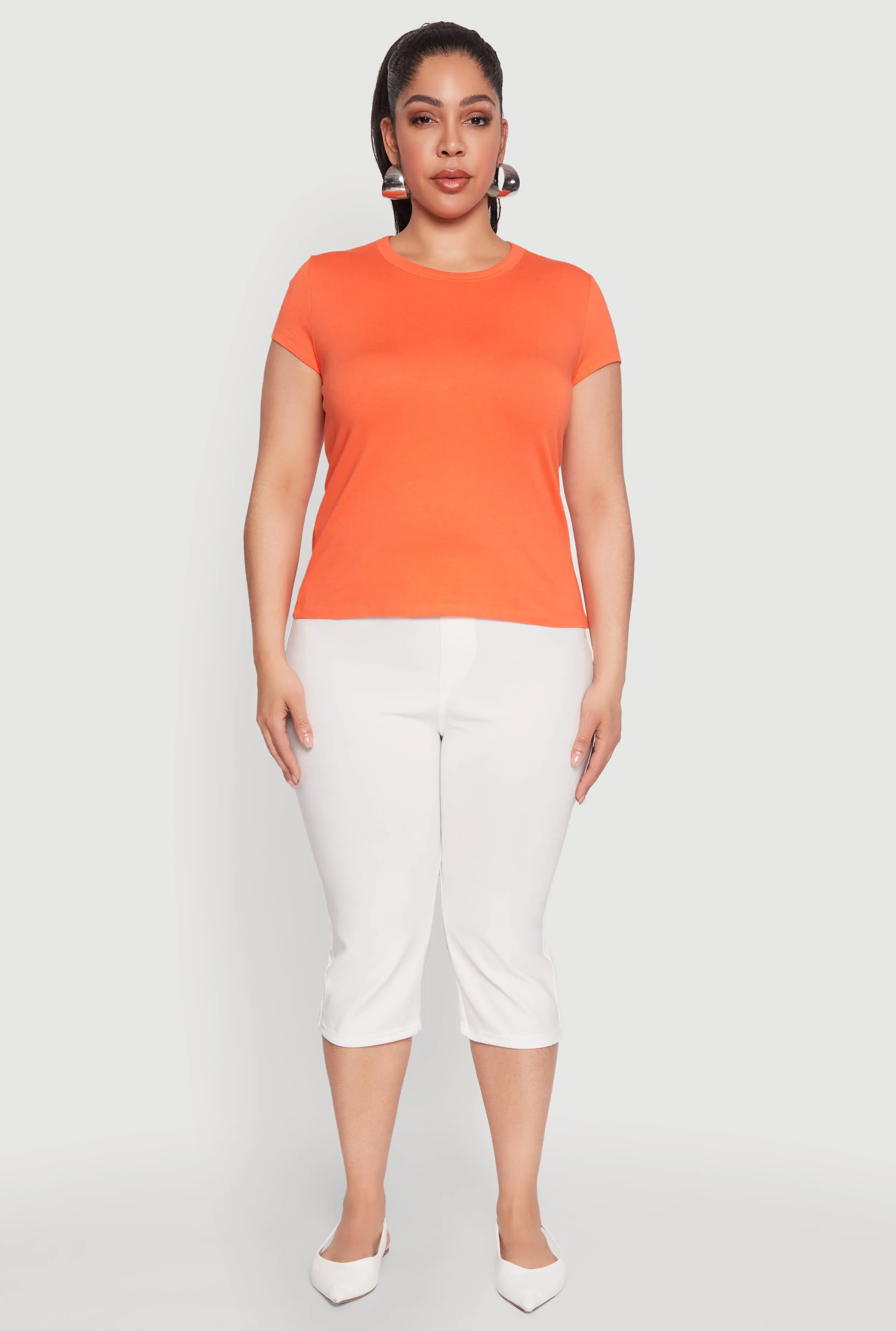 Plus Size Short Sleeve Crew Neck Tee sold by Rainbow product image thumbnail 3