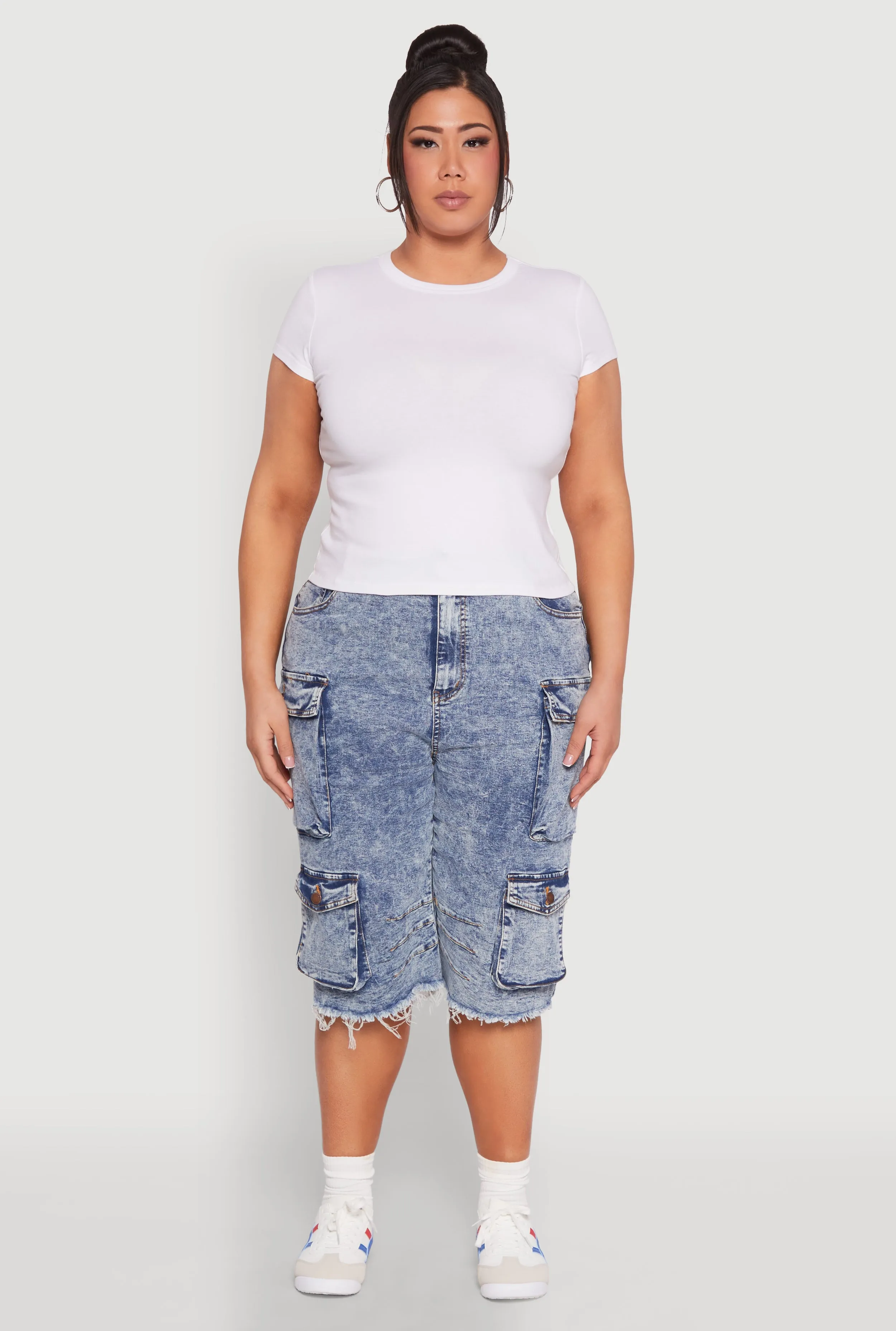 Plus Size Short Sleeve Crew Neck Tee sold by Rainbow product image thumbnail 3