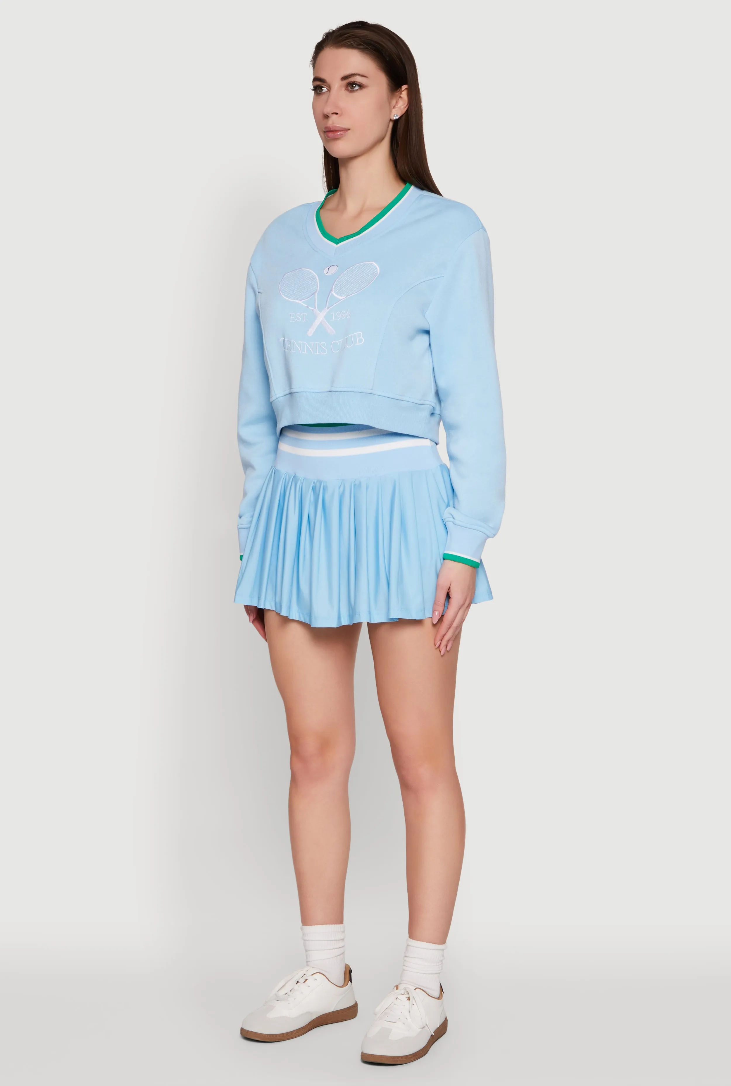 Graphic V Neck Varsity Sweatshirt sold by Rainbow product image thumbnail 5