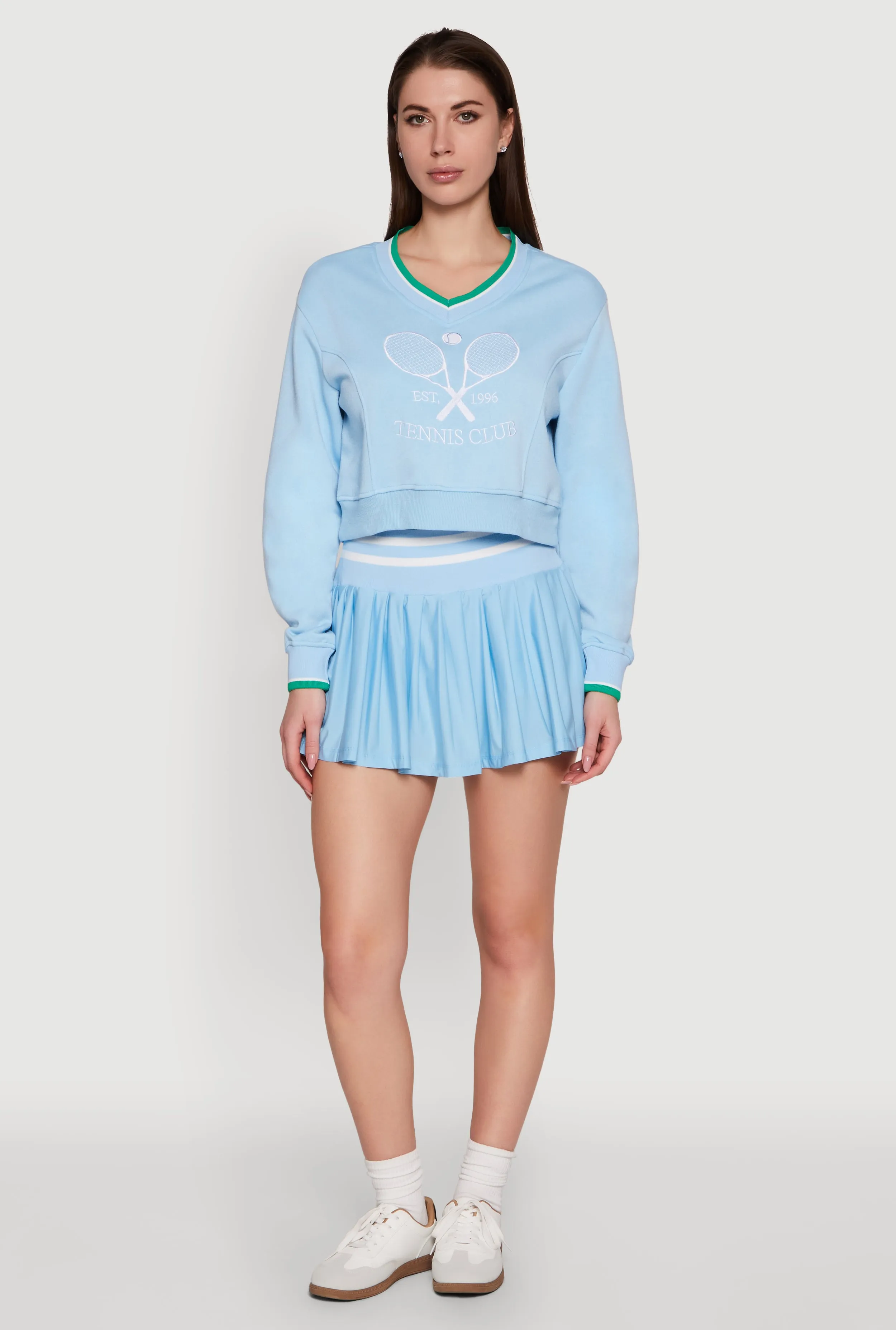 Graphic V Neck Varsity Sweatshirt sold by Rainbow product image thumbnail 2