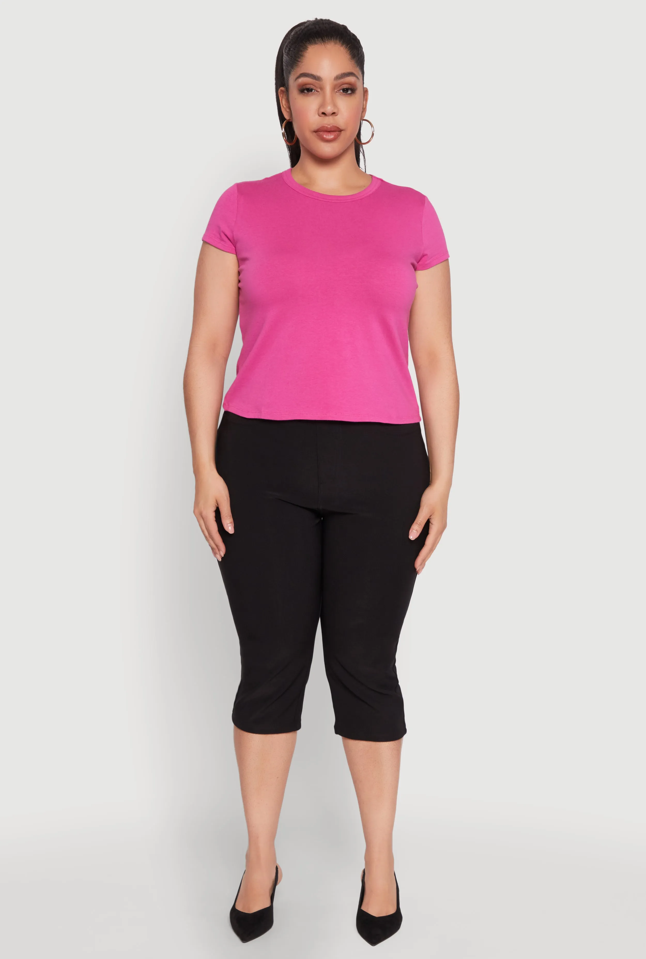 Plus Size Short Sleeve Crew Neck Tee sold by Rainbow product image thumbnail 3