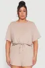 Plus Size Daisy Drawstring Hem Crop Top sold by Rainbow