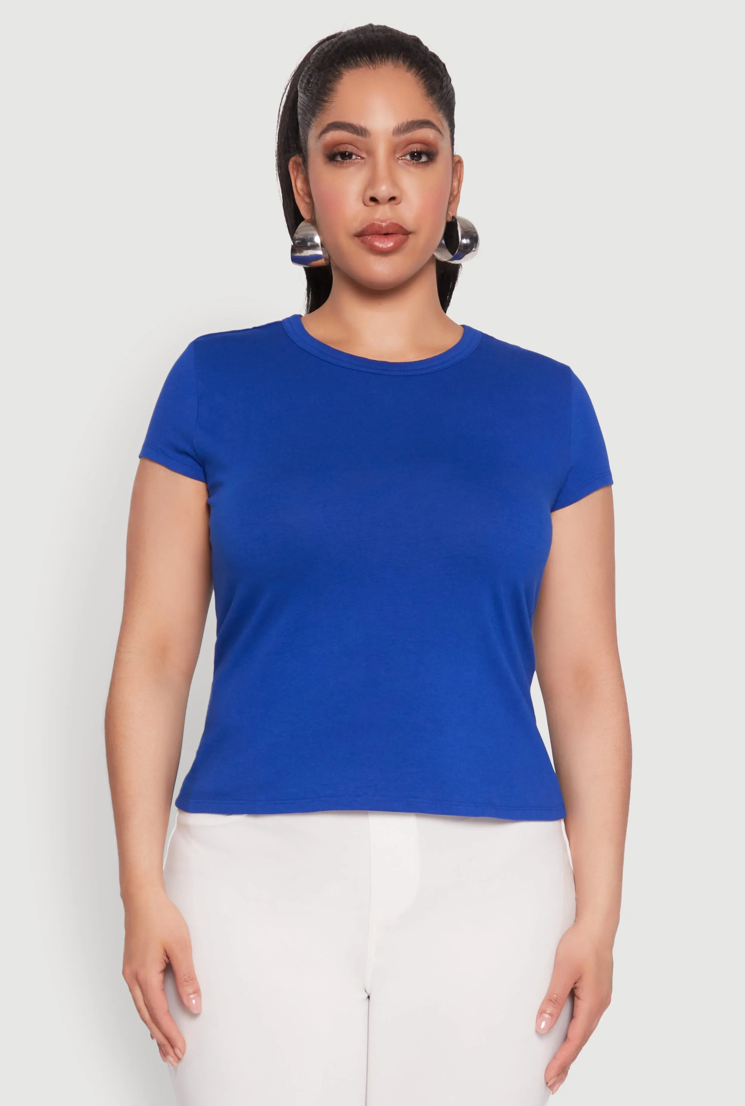 Plus Size Short Sleeve Crew Neck Tee sold by Rainbow product image thumbnail 2