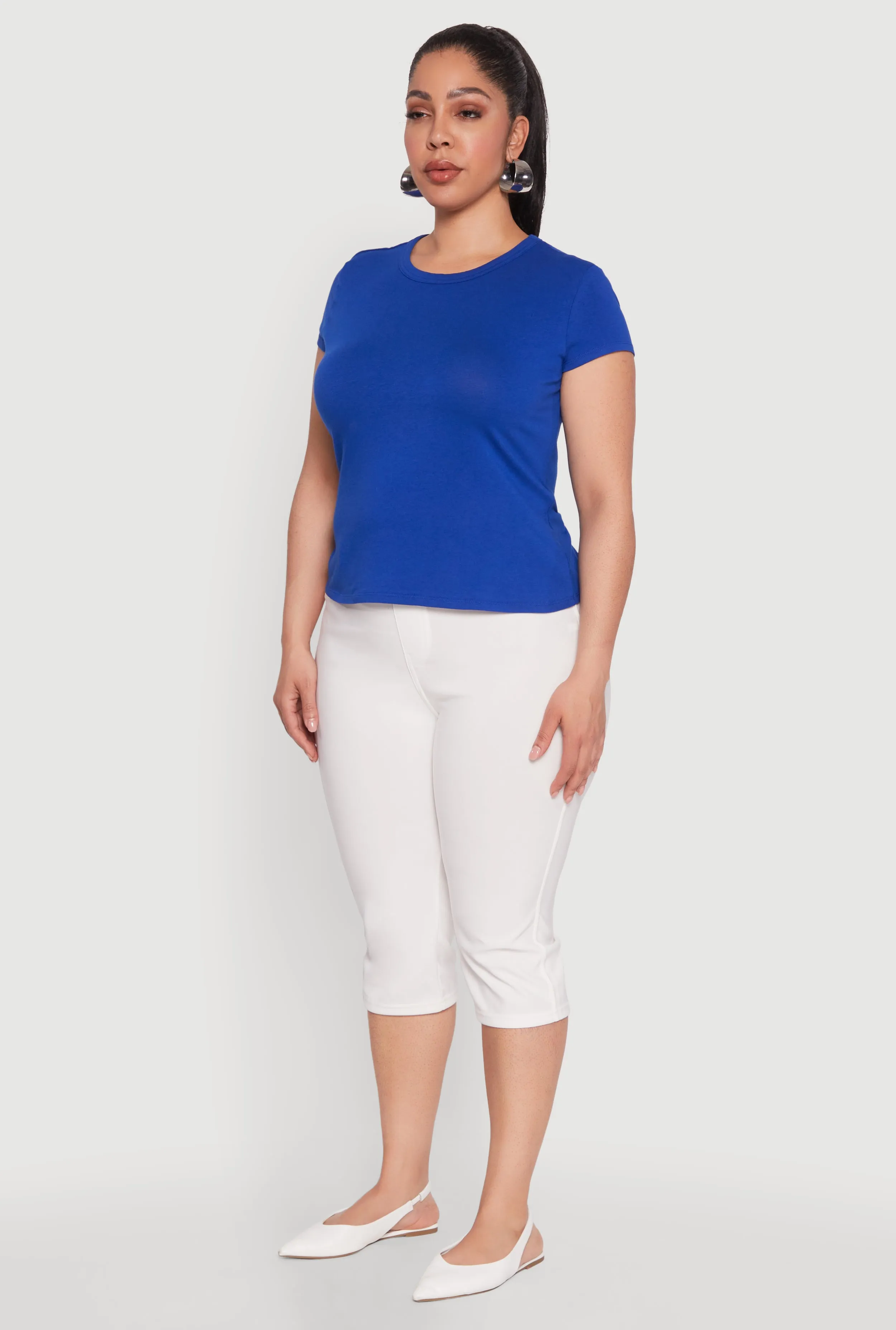 Plus Size Short Sleeve Crew Neck Tee sold by Rainbow product image thumbnail 5