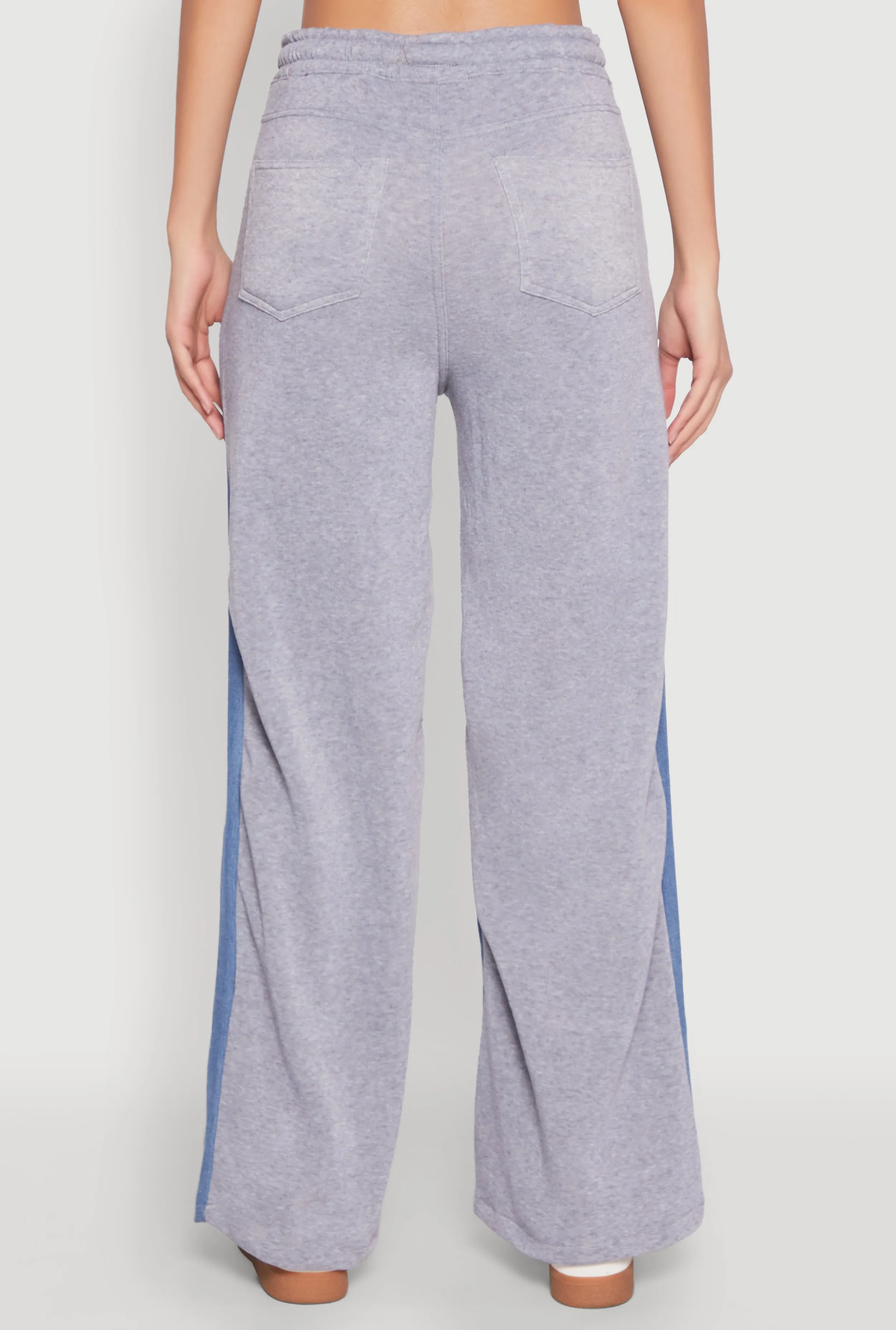 Color Block Denim Fleece Pants sold by Rainbow product image thumbnail 5