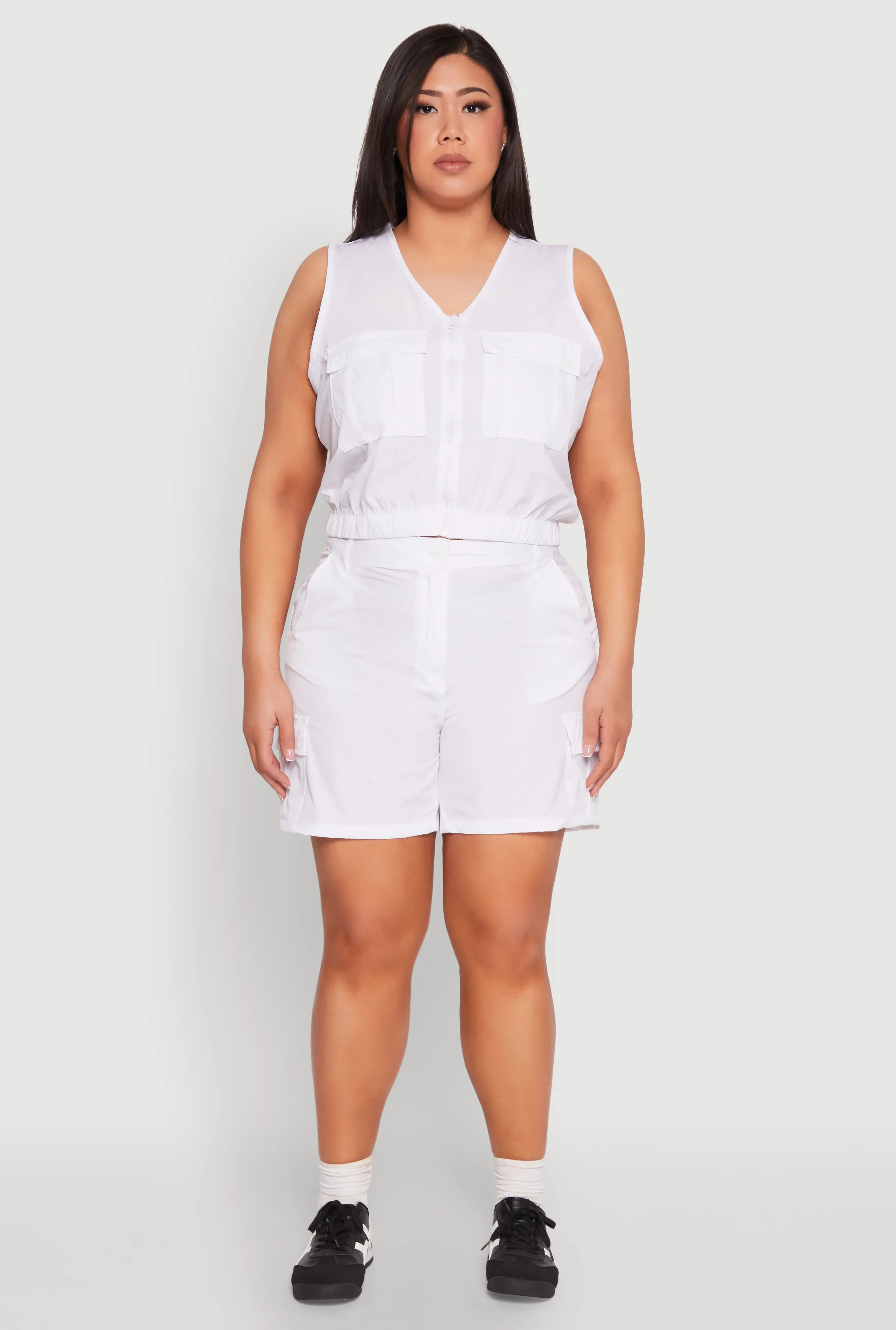 Plus Size Nylon Utility Zip Front Vest sold by Rainbow product image thumbnail 2