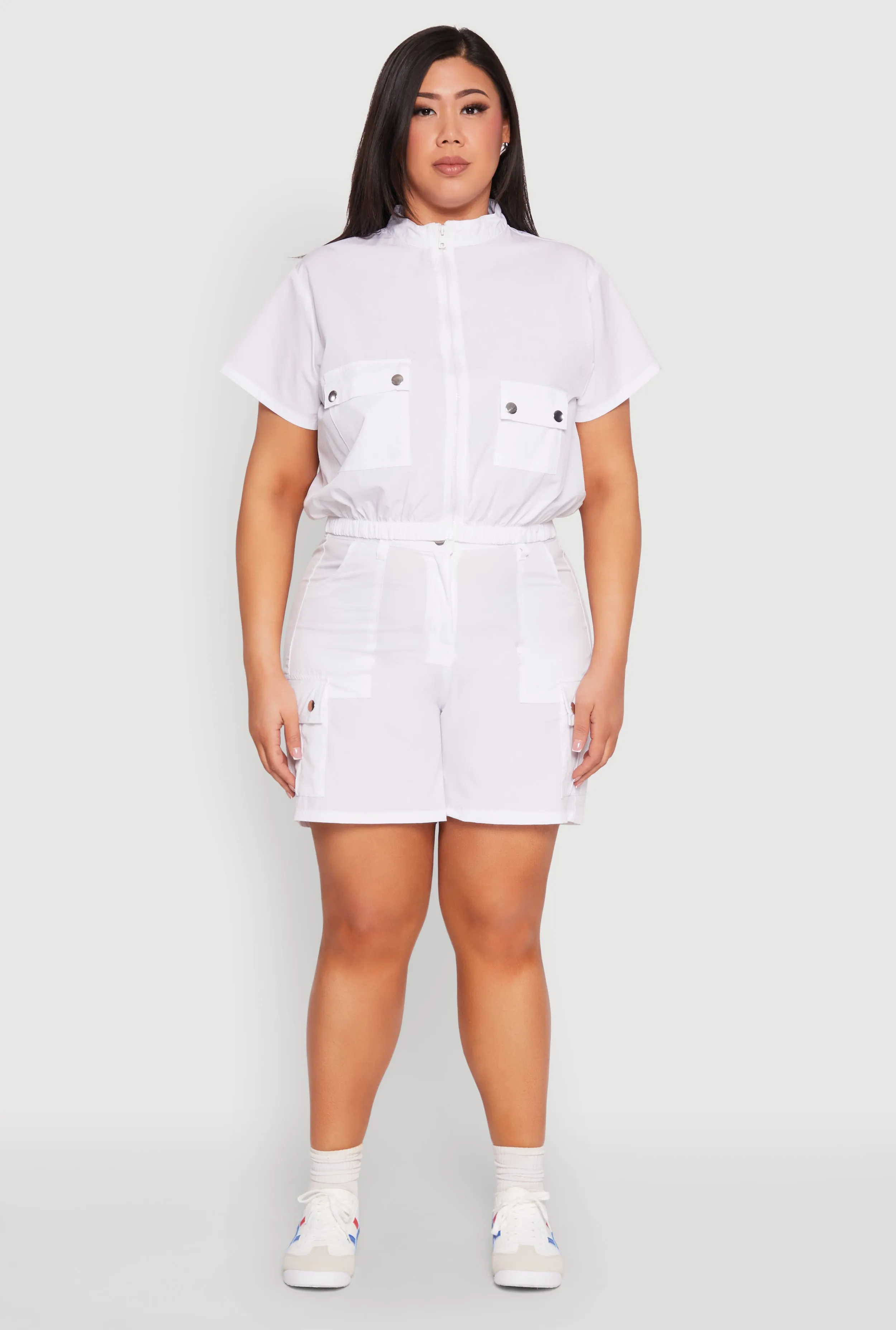 Plus Size Nylon Utility Zip Front Top sold by Rainbow product image thumbnail 2