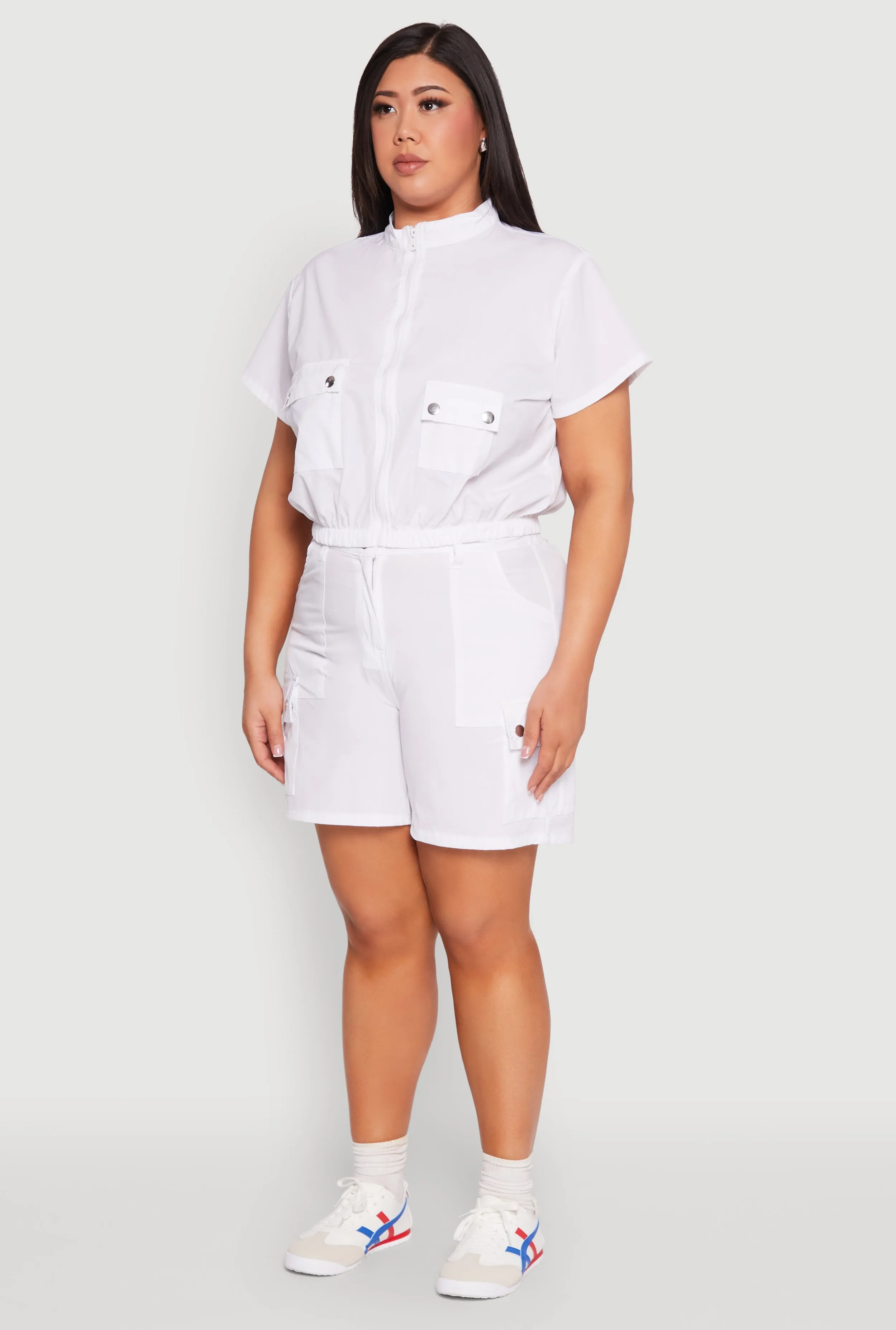 Plus Size Nylon Utility Zip Front Top sold by Rainbow product image thumbnail 5