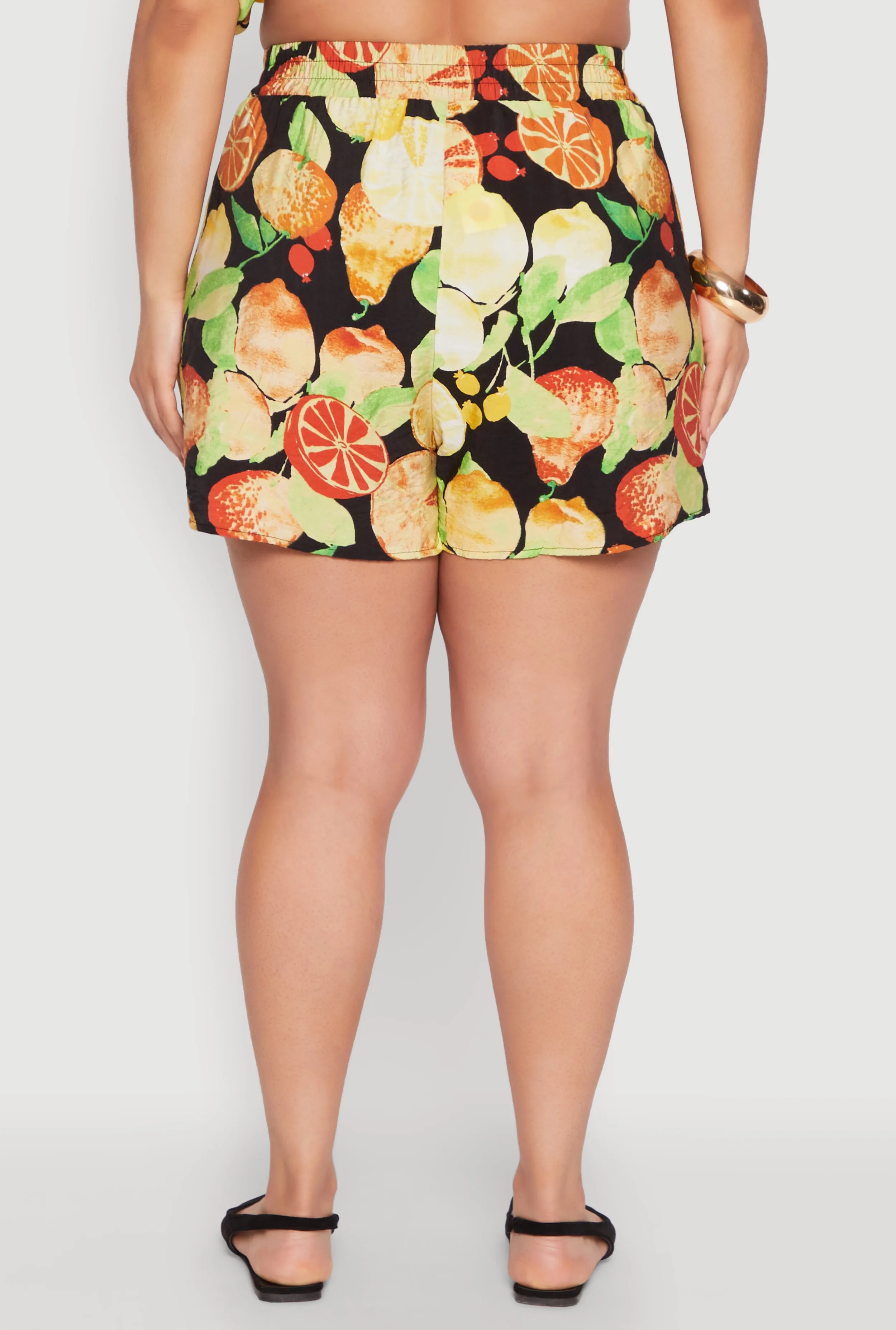 Plus Size Airy Fruit Print Shorts sold by Rainbow product image thumbnail 5