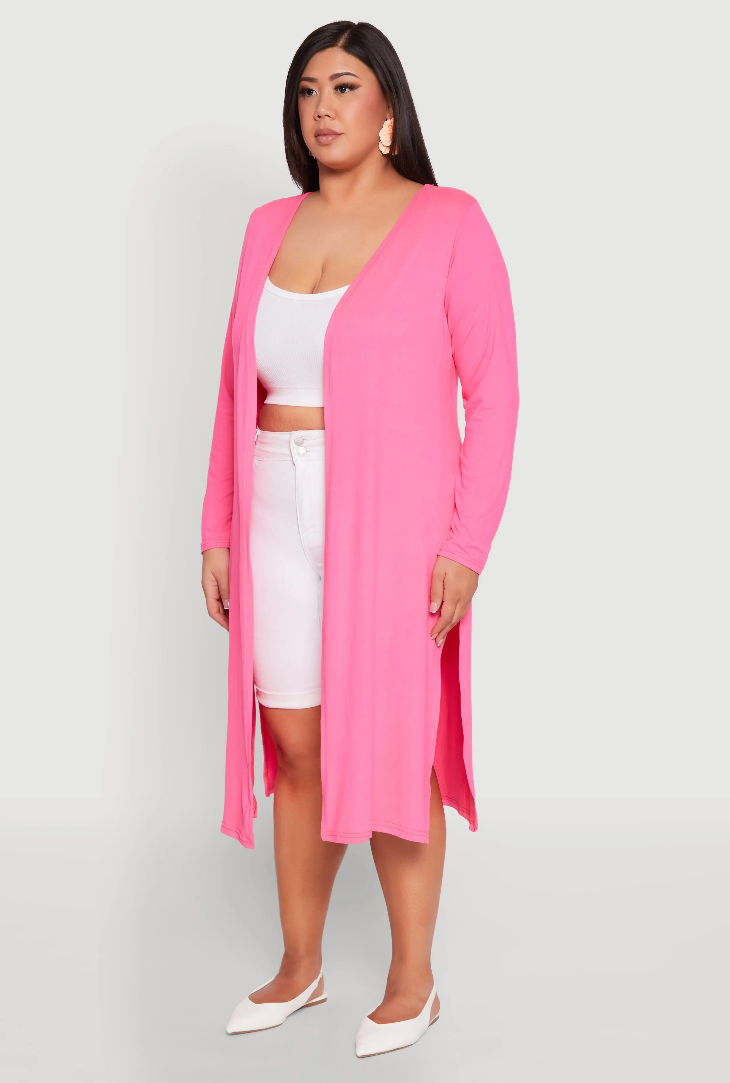 Plus Size Side Slit Duster sold by Rainbow product image thumbnail 3