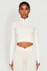 Seamless Mineral Wash Crop Track Jacket sold by Rainbow