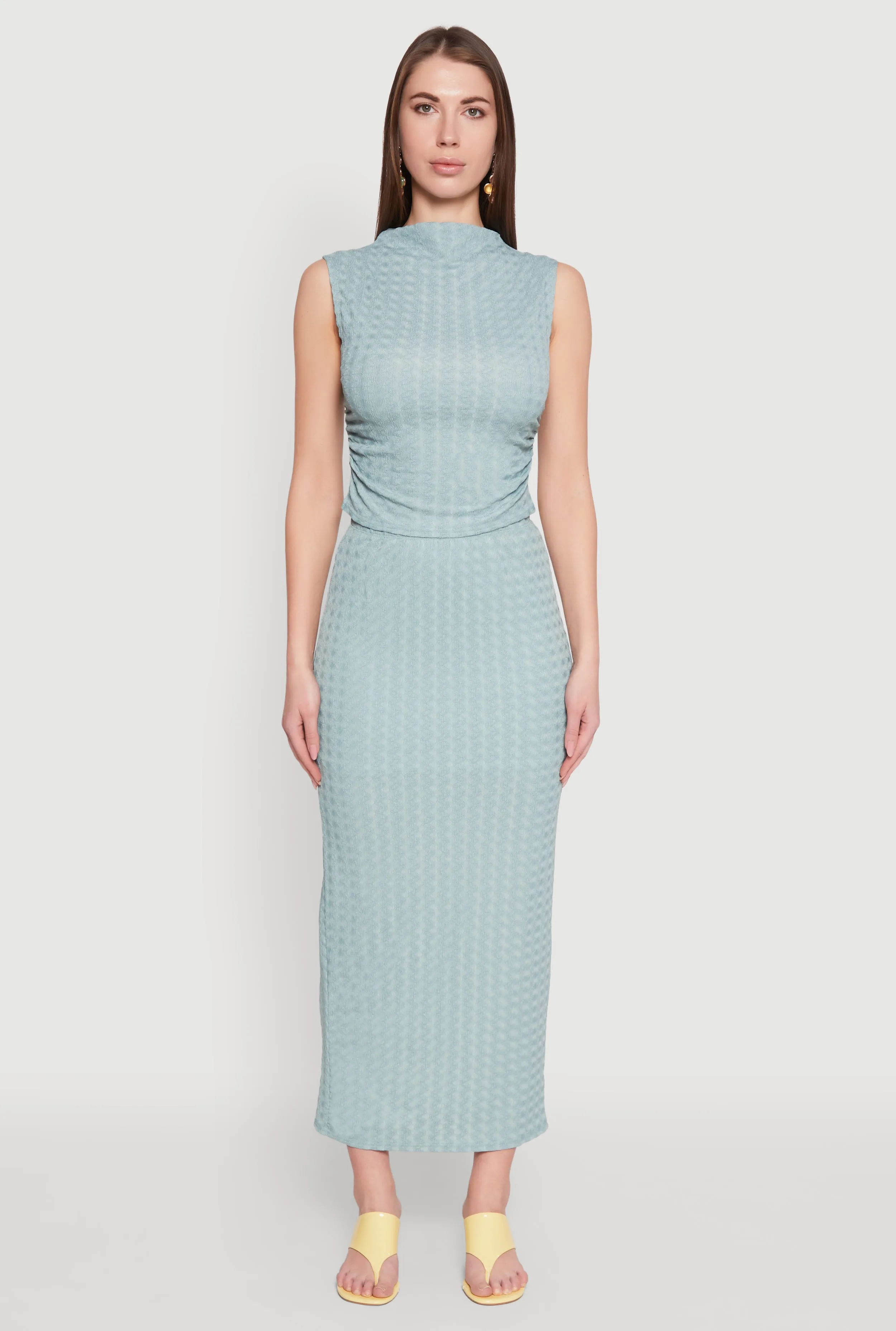 Ruched Funnel Neck Sleeveless Top sold by Rainbow product image thumbnail 2