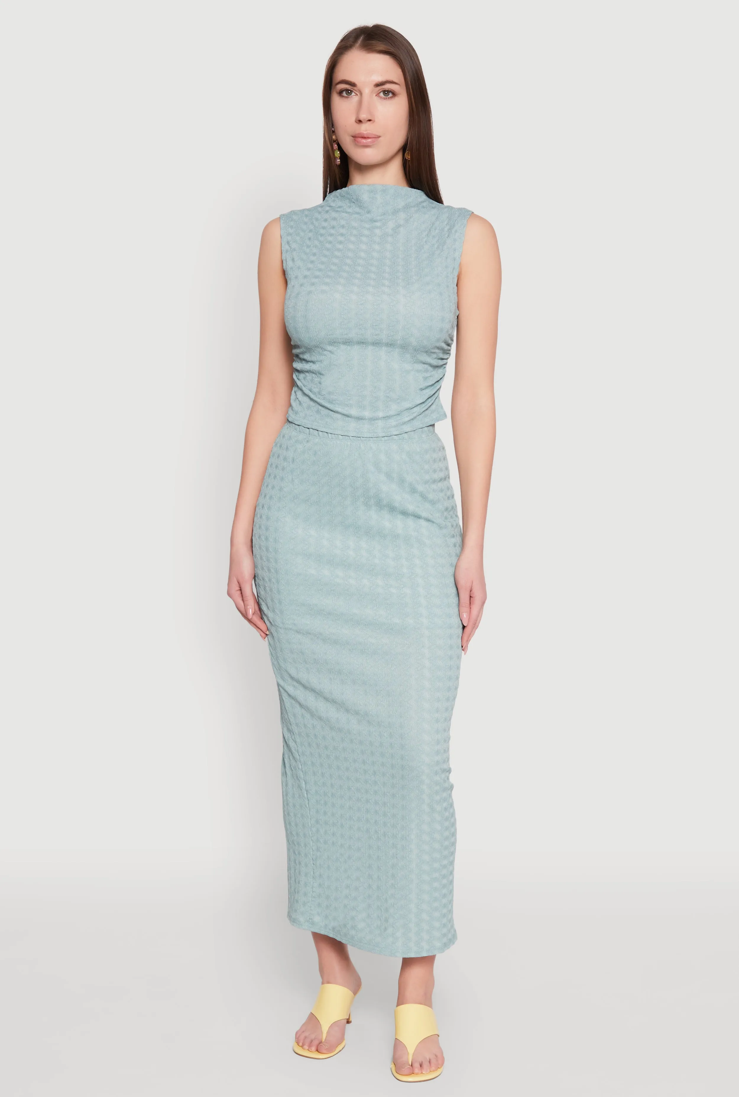 Ruched Funnel Neck Sleeveless Top sold by Rainbow product image thumbnail 3