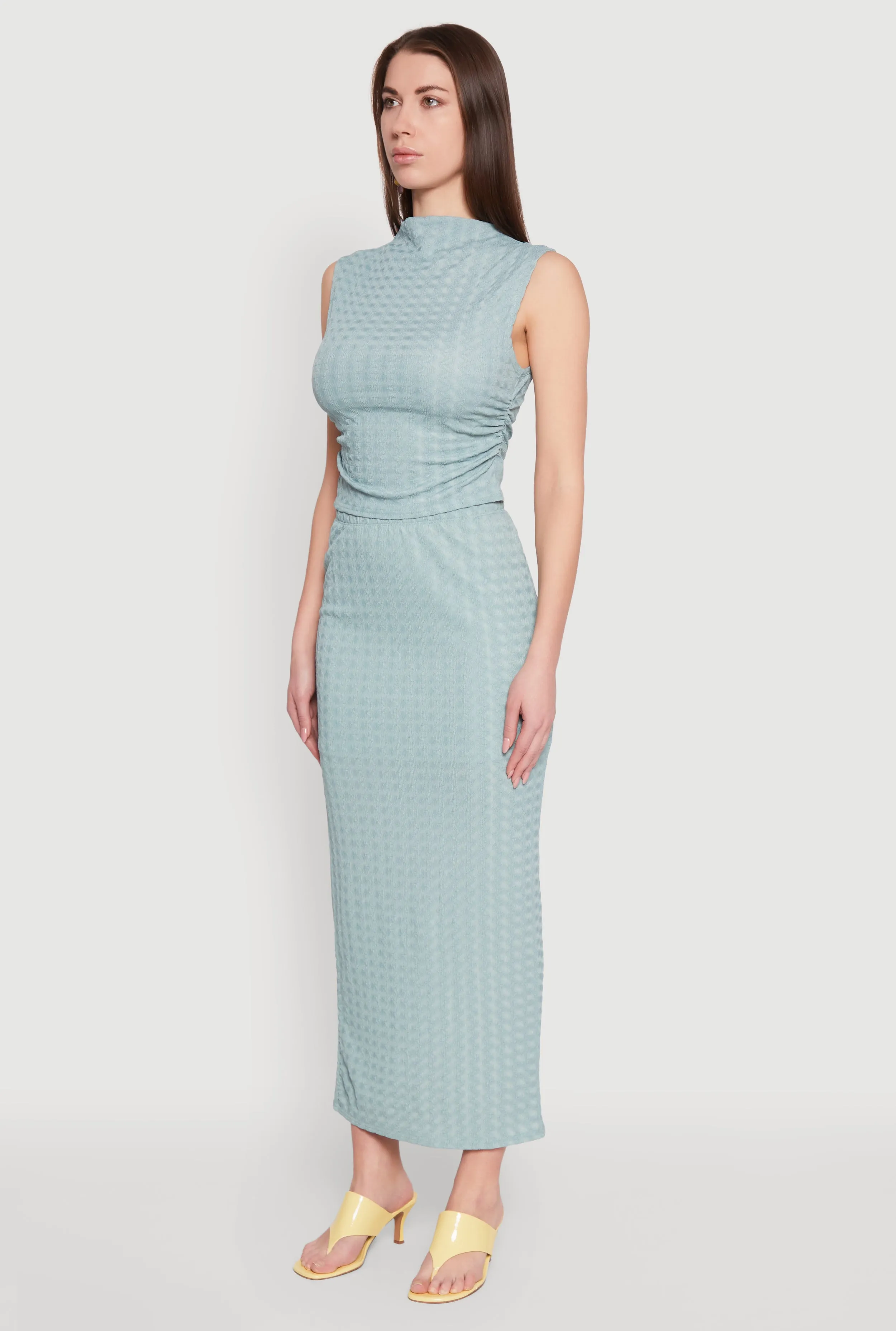 Ruched Funnel Neck Sleeveless Top sold by Rainbow product image thumbnail 5