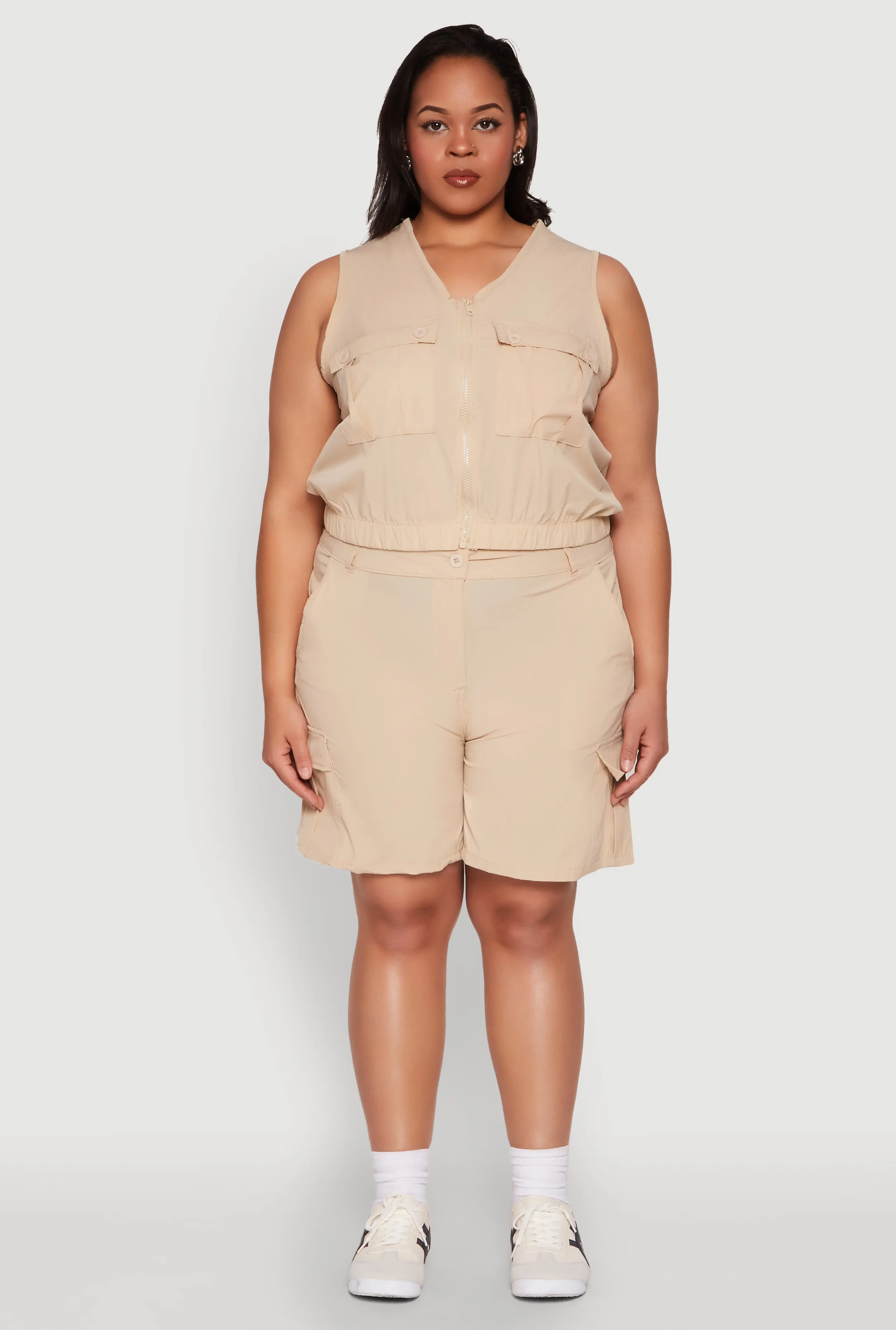 Plus Size Nylon Utility Zip Front Vest sold by Rainbow product image thumbnail 2