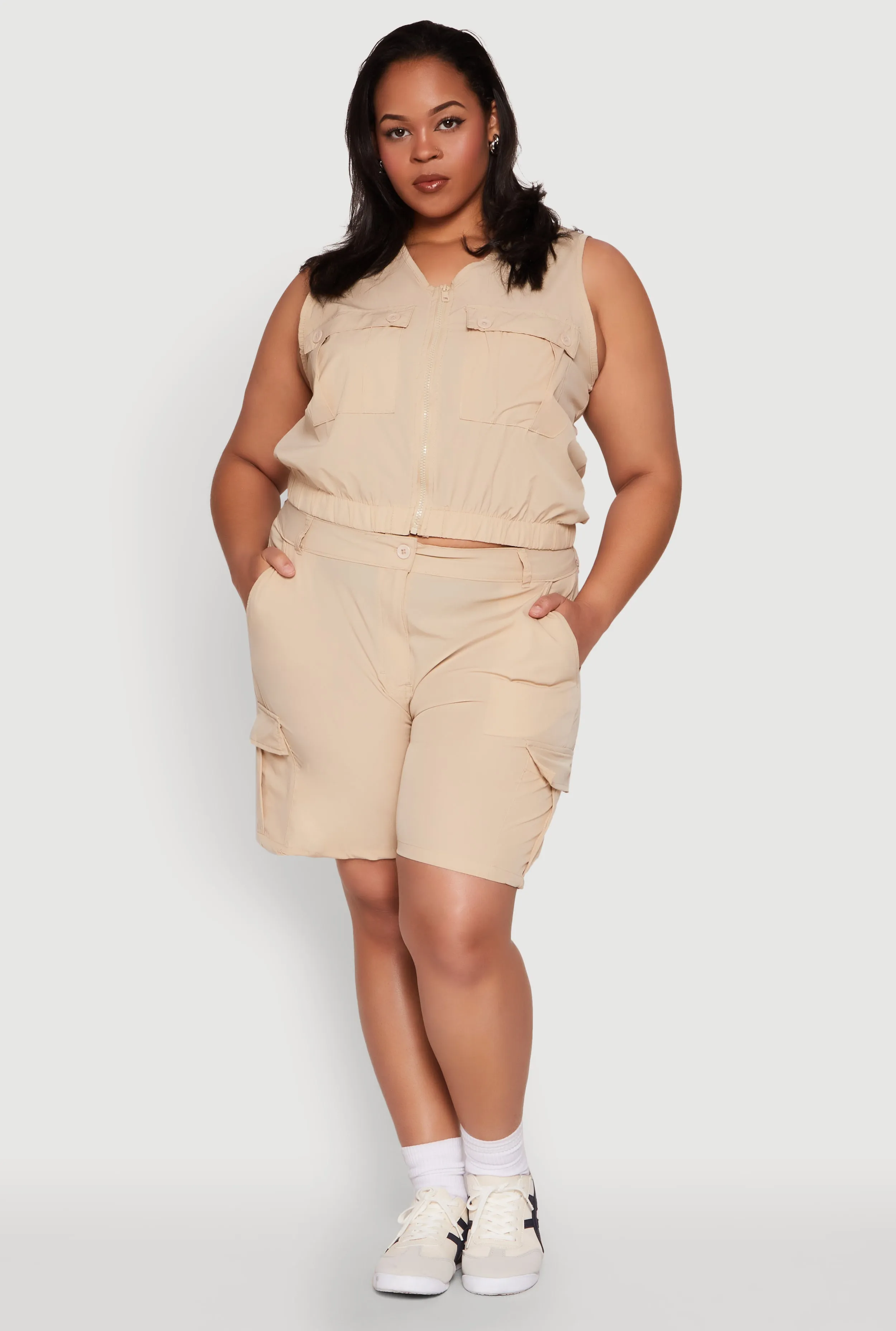 Plus Size Nylon Utility Zip Front Vest sold by Rainbow product image thumbnail 3