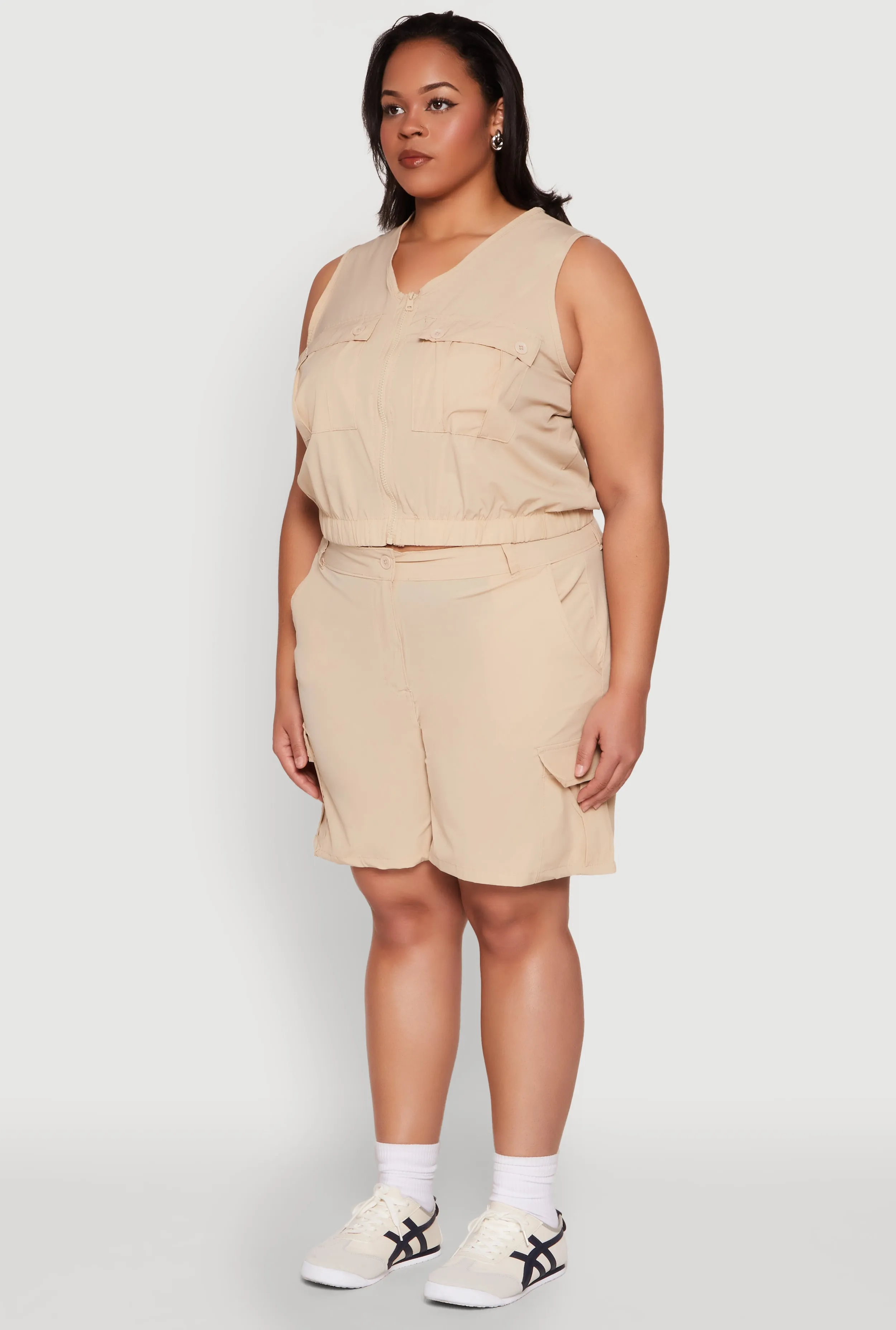 Plus Size Nylon Utility Zip Front Vest sold by Rainbow product image thumbnail 5