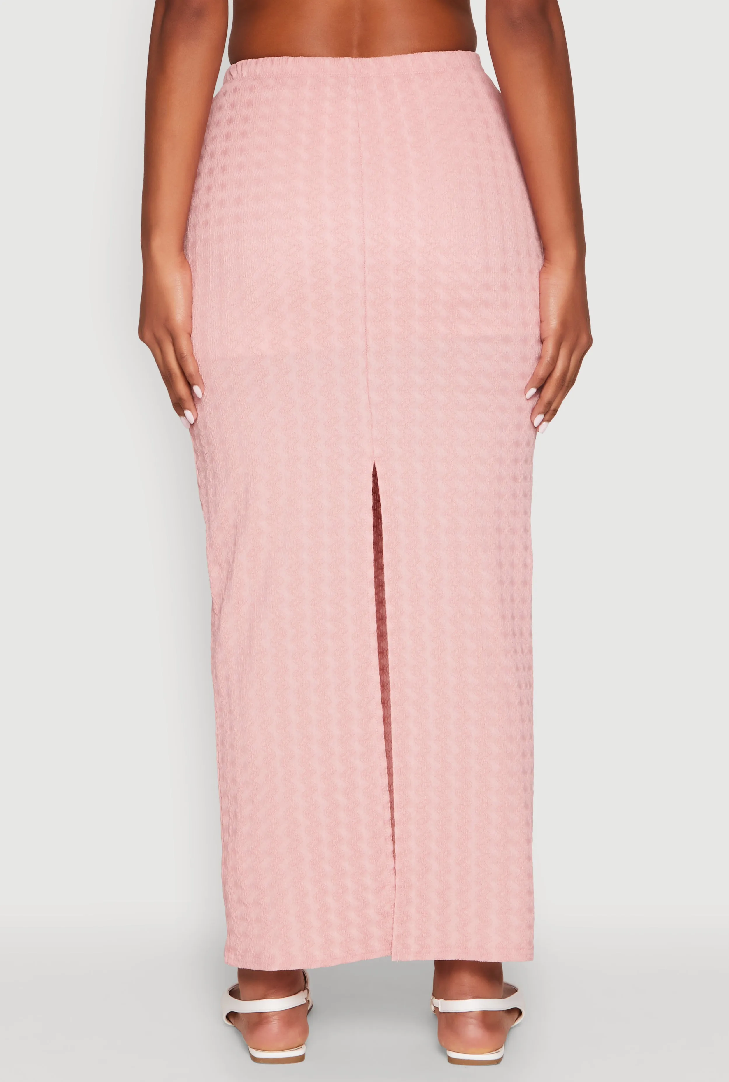 Textured Knit High Waisted Maxi Skirt sold by Rainbow product image thumbnail 5