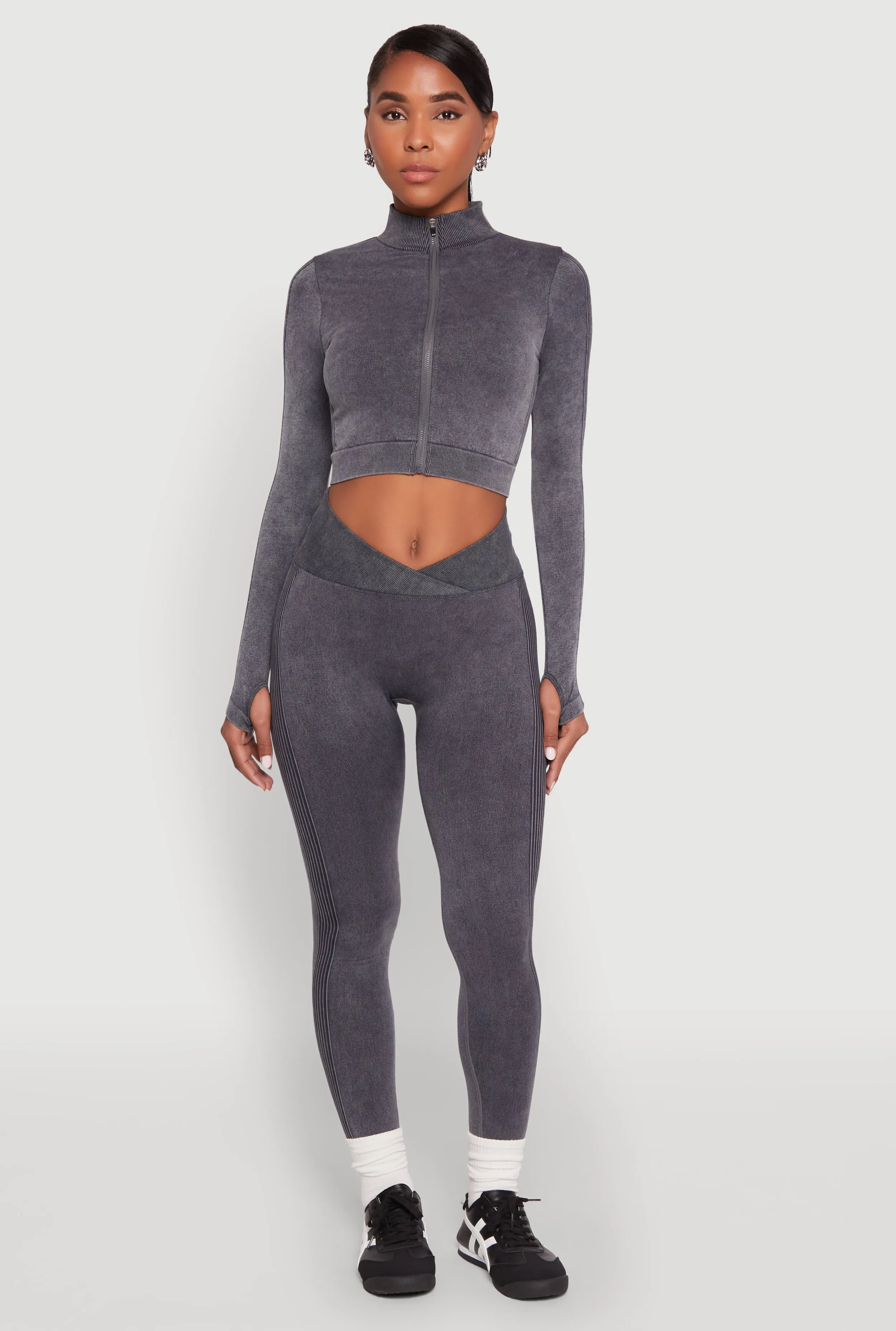 Seamless Mineral Wash Ruched High Waisted Leggings sold by Rainbow product image thumbnail 2