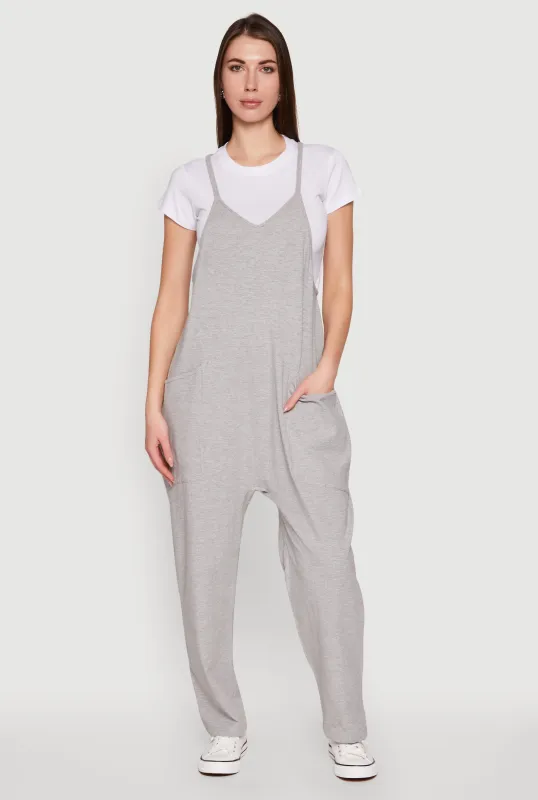 Cargo Pocket V Neck Jumpsuit sold by Rainbow