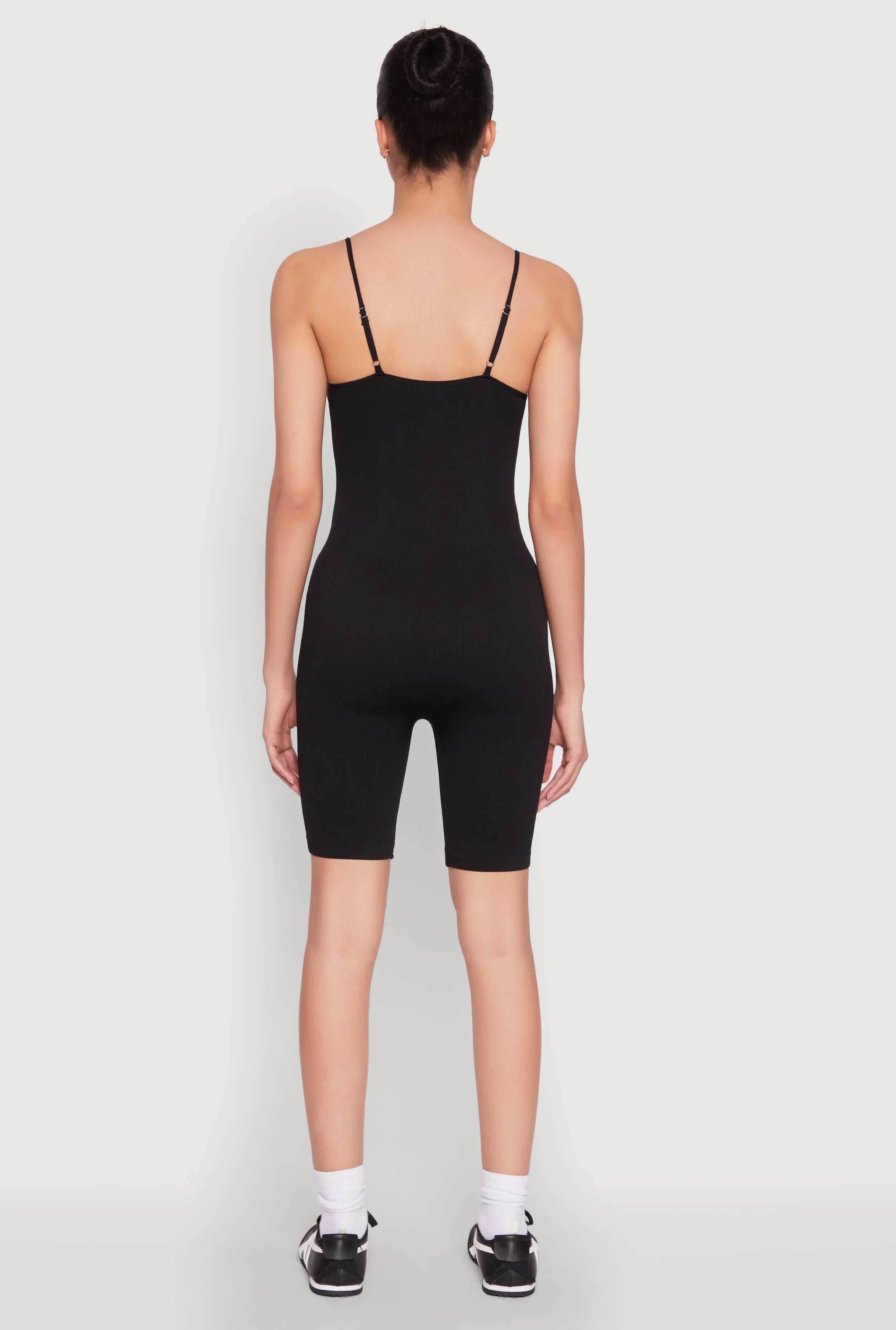 Rib Knit Scoop Neck Cami Romper sold by Rainbow product image thumbnail 5