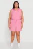 Plus Size Nylon Sleeveless Zip Front Hooded Top sold by Rainbow