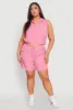Plus Size Nylon Sleeveless Zip Front Hooded Top sold by Rainbow