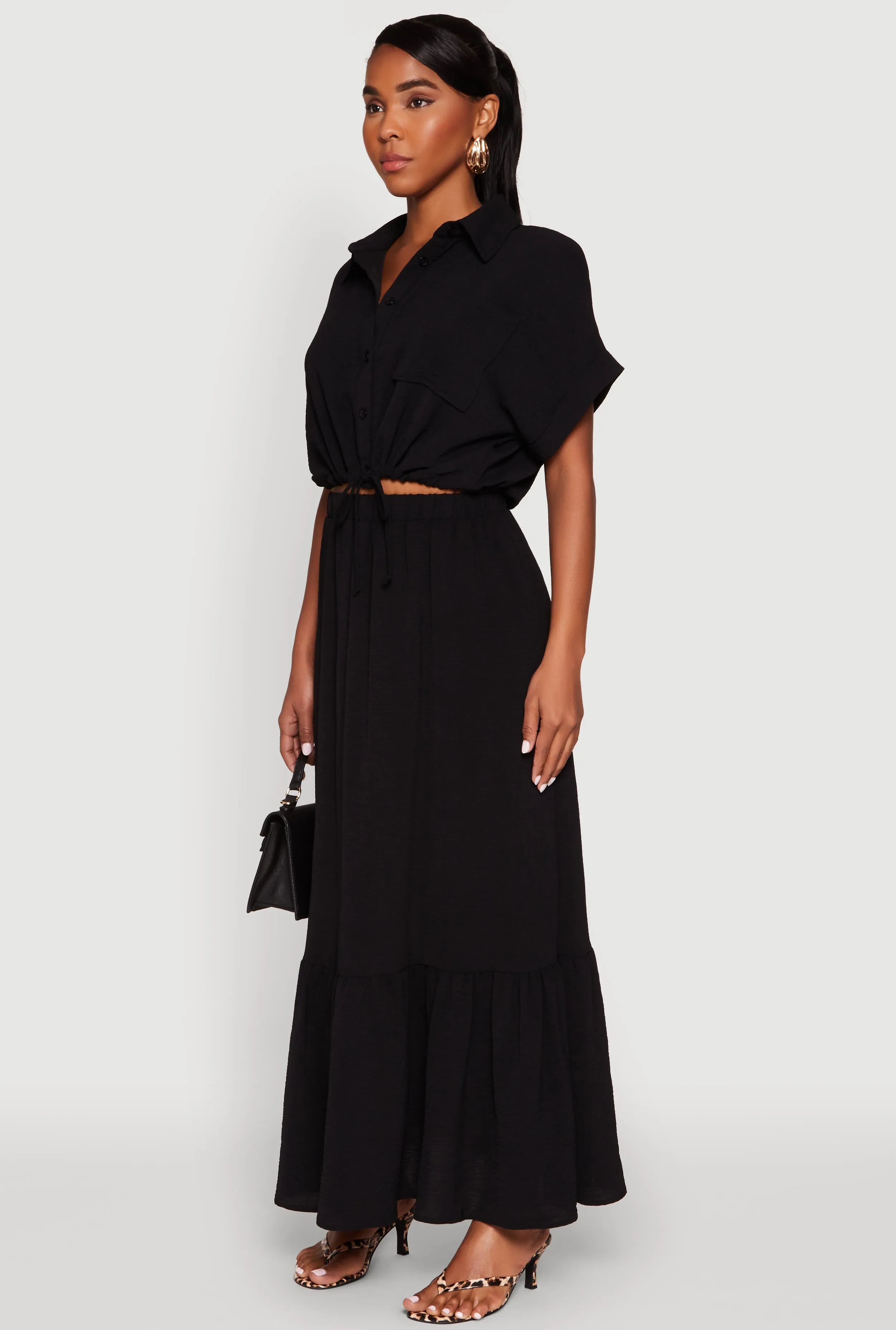 Airy Drawstring Hem Shirt sold by Rainbow product image thumbnail 5
