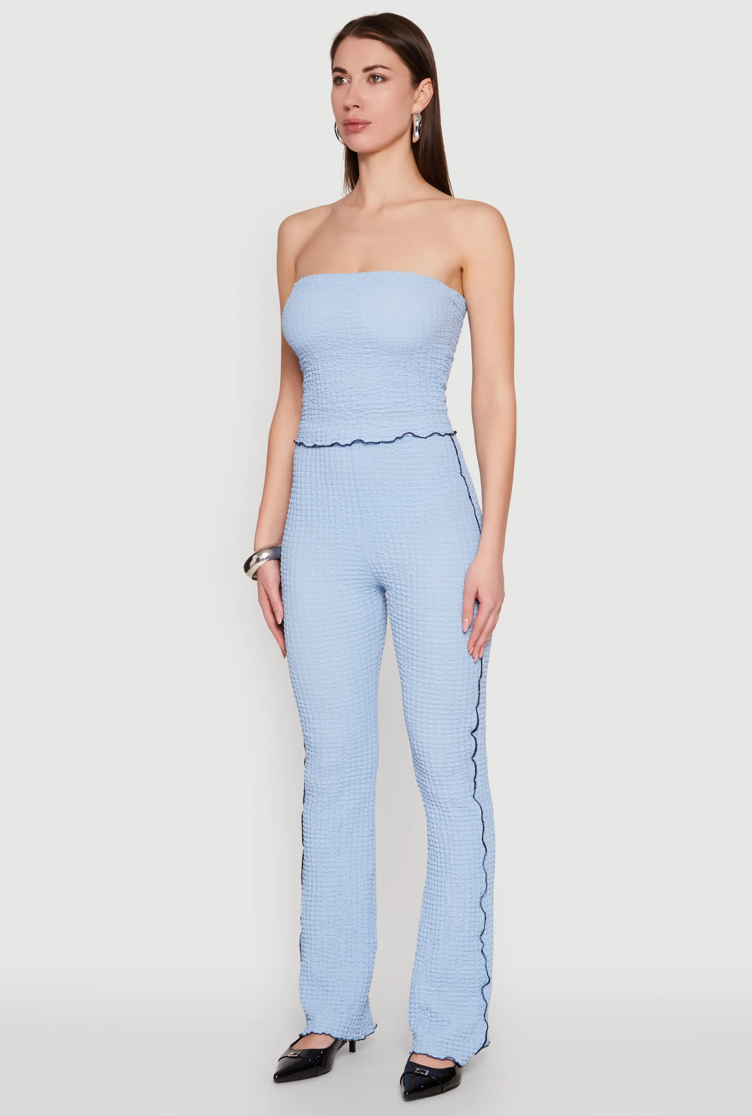 Contrast Trim Cropped Tube Top sold by Rainbow product image thumbnail 5