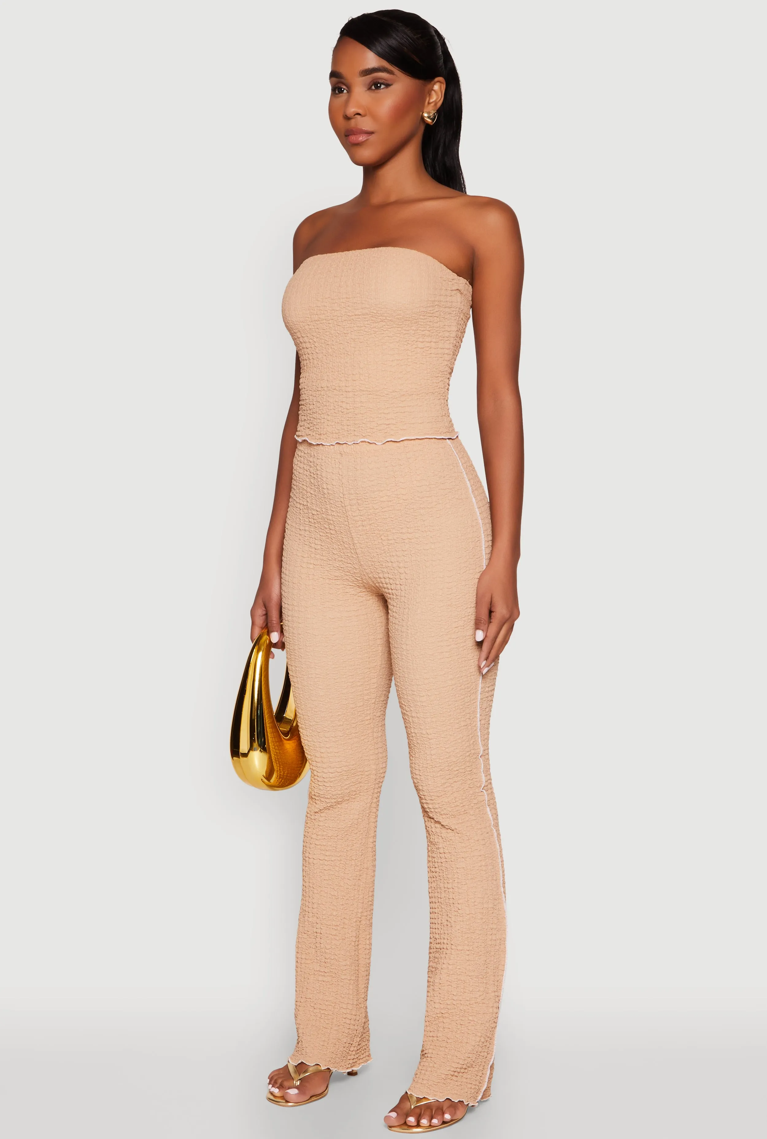 Contrast Trim Cropped Tube Top sold by Rainbow product image thumbnail 5