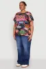 Plus Size New York Graffiti Print Tee sold by Rainbow