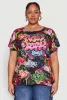 Plus Size New York Graffiti Print Tee sold by Rainbow